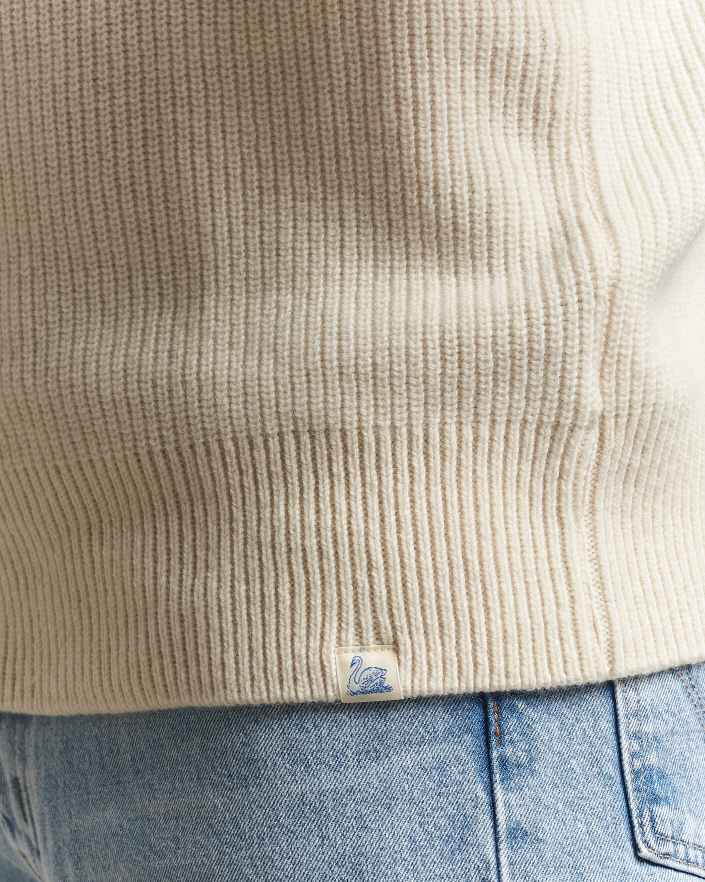 Mies | Puserot | Merz b. Schwanen | Merino/Cashmere Knitted Sweater Nature