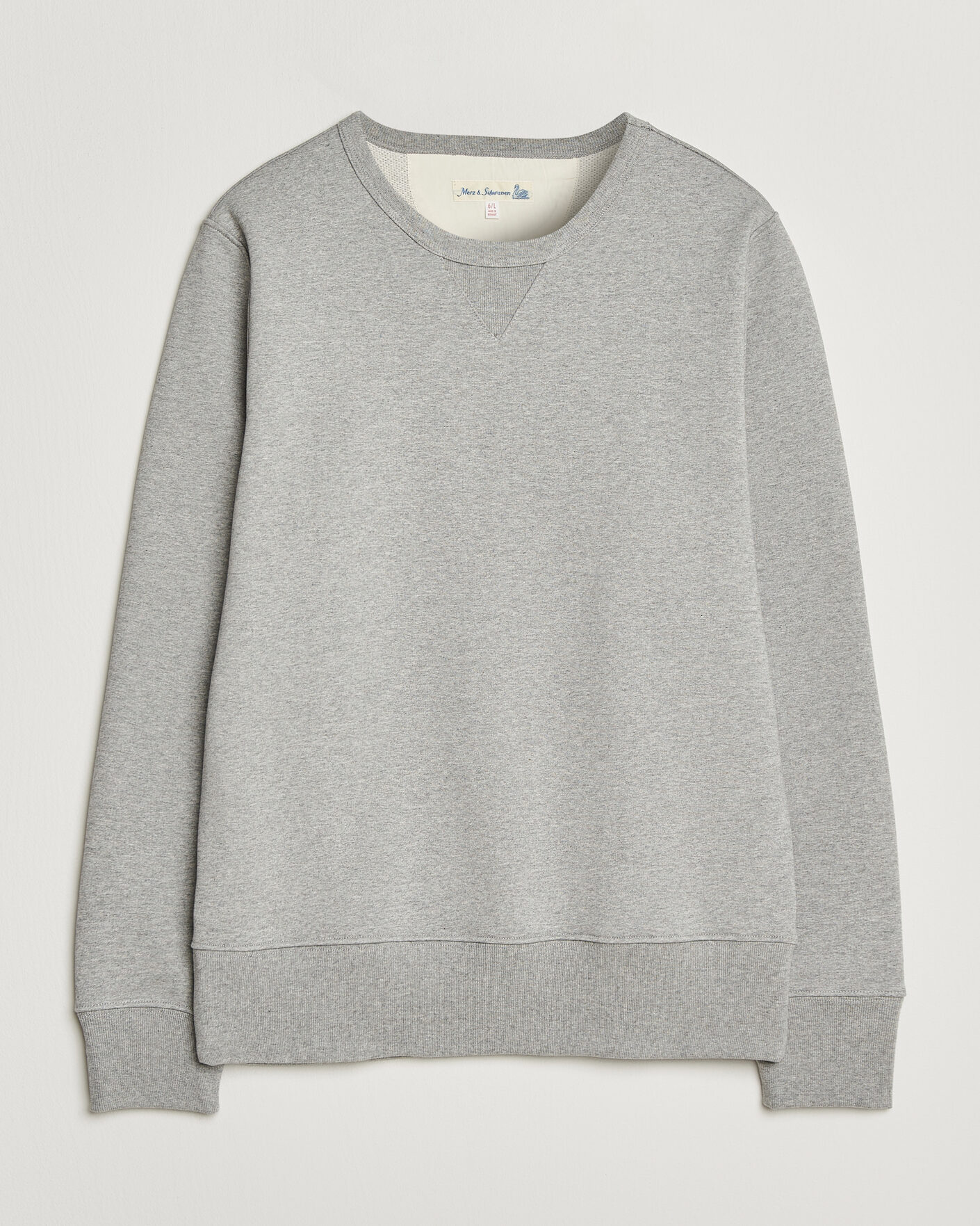 Mies | Puserot | Merz b. Schwanen | Classic Fit Loopwheeled Heavyweight Sweatshirt Grey Melange