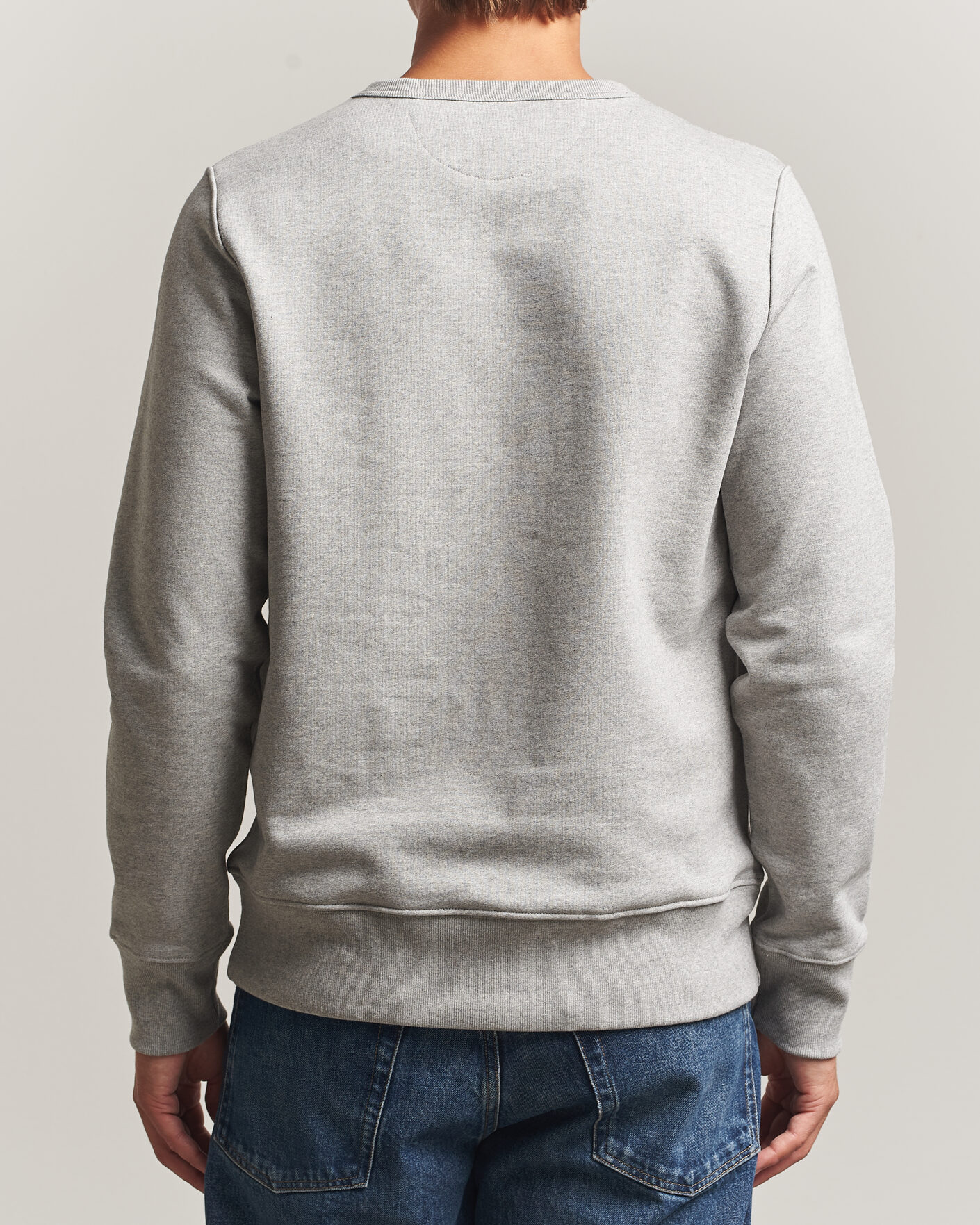 Mies | Puserot | Merz b. Schwanen | Classic Fit Loopwheeled Heavyweight Sweatshirt Grey Melange