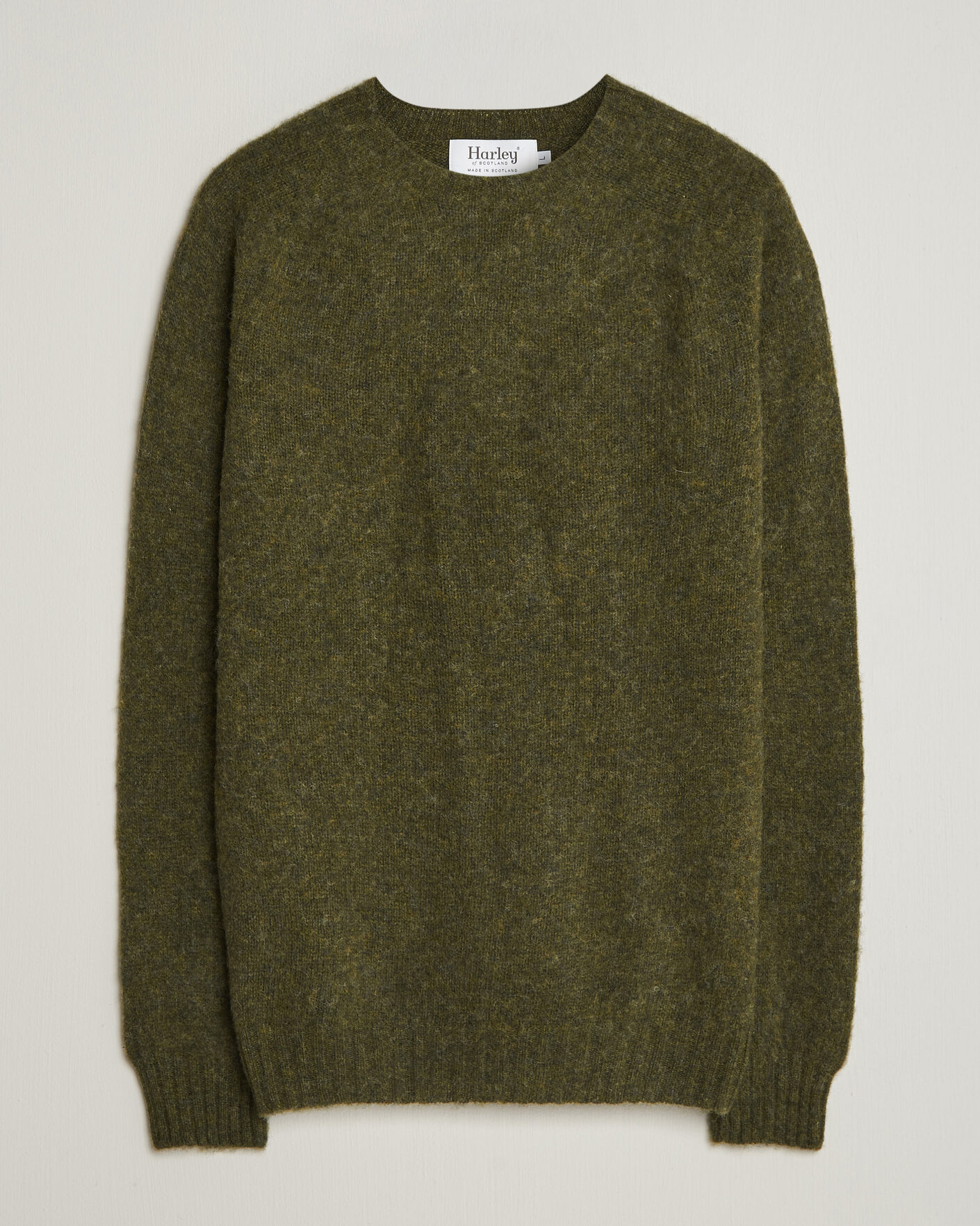 Mies | Puserot | Harley Of Scotland | Brushed Supersoft Lambswool Crewneck Scots Pine