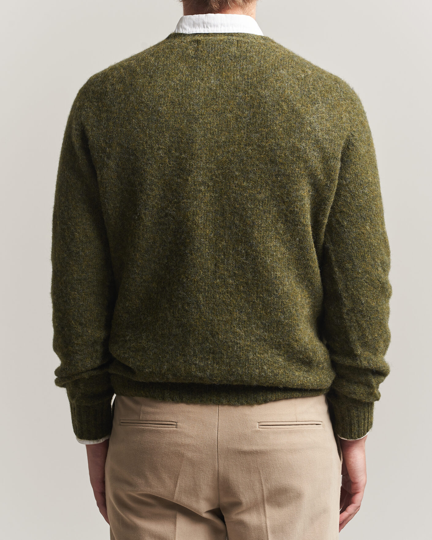 Mies | Puserot | Harley Of Scotland | Brushed Supersoft Lambswool Crewneck Scots Pine