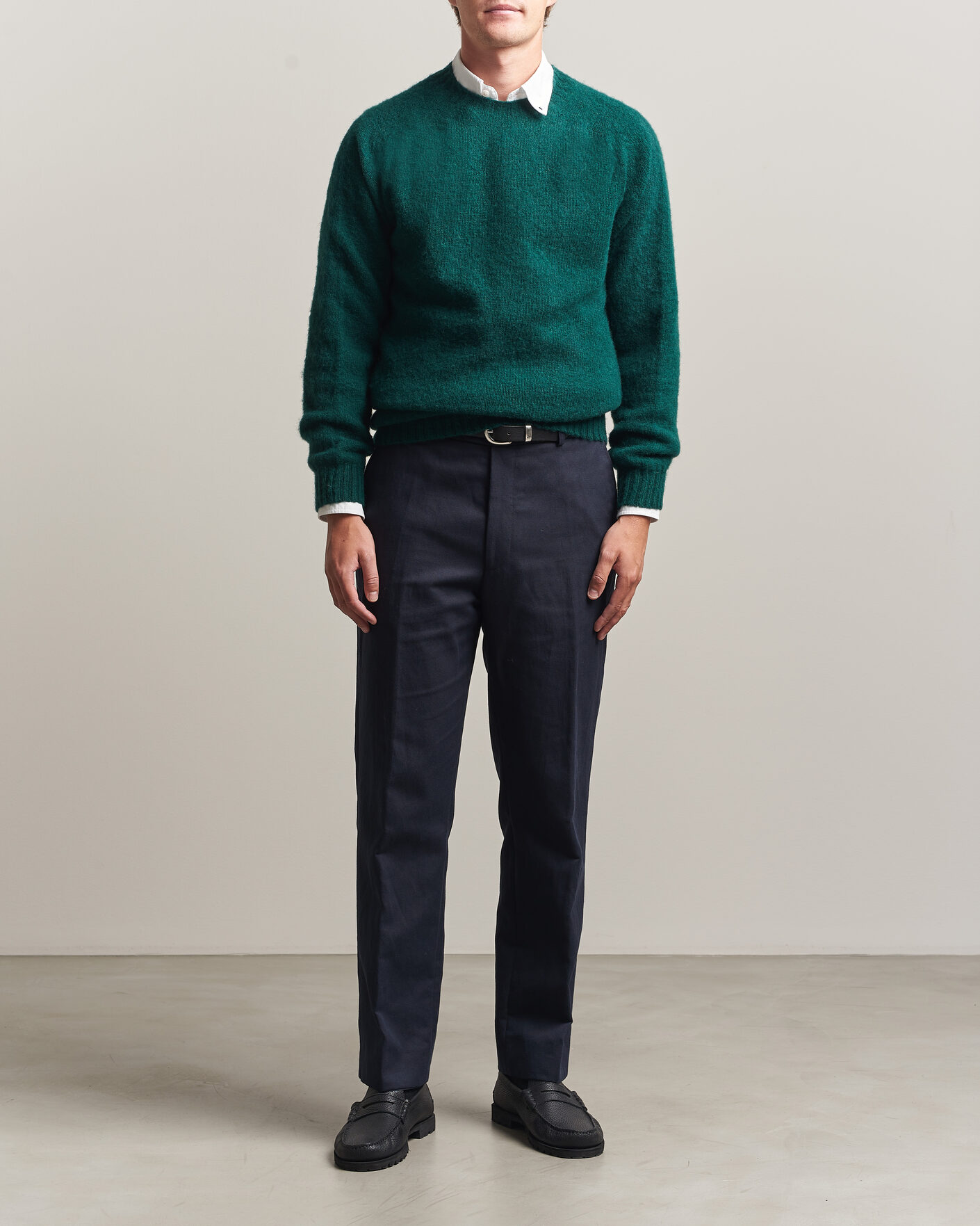 Mies | Puserot | Harley Of Scotland | Brushed Supersoft Lambswool Crewneck Tartan
