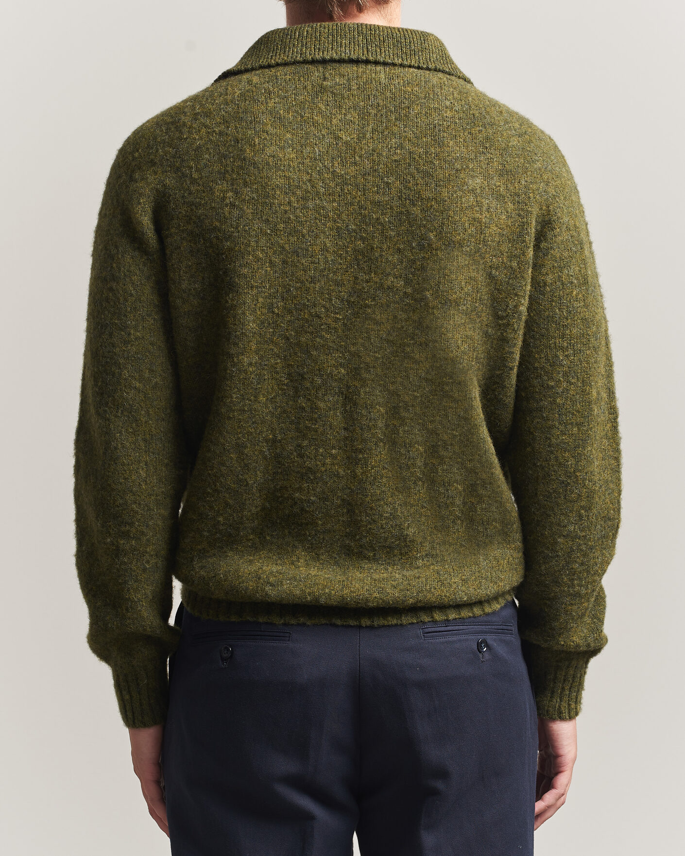 Mies | Puserot | Harley Of Scotland | Brushed Supersoft Lambswool Polo Scots Pine