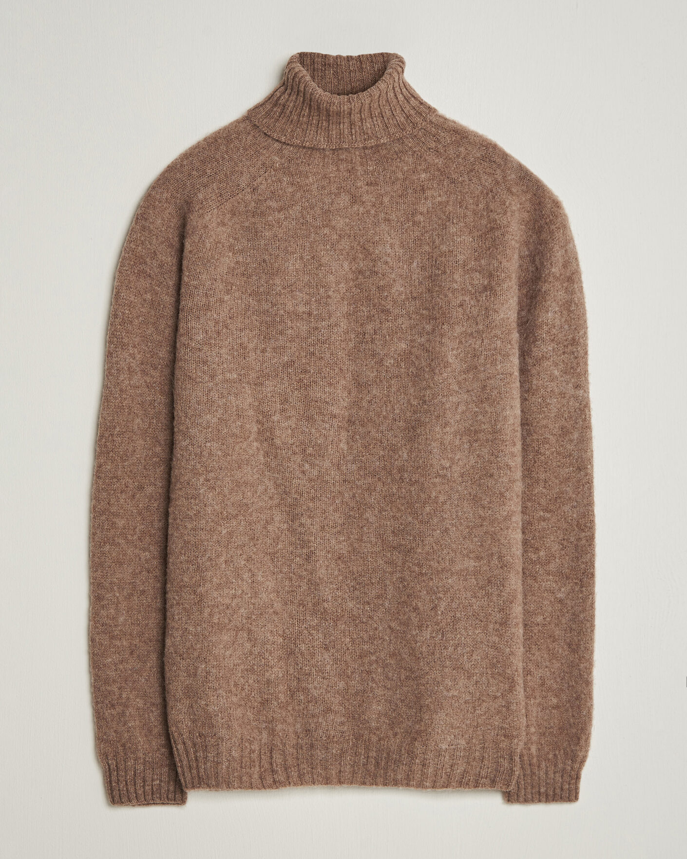 Mies | Puserot | Harley Of Scotland | Brushed Supersoft Lambswool Rollneck Tundra