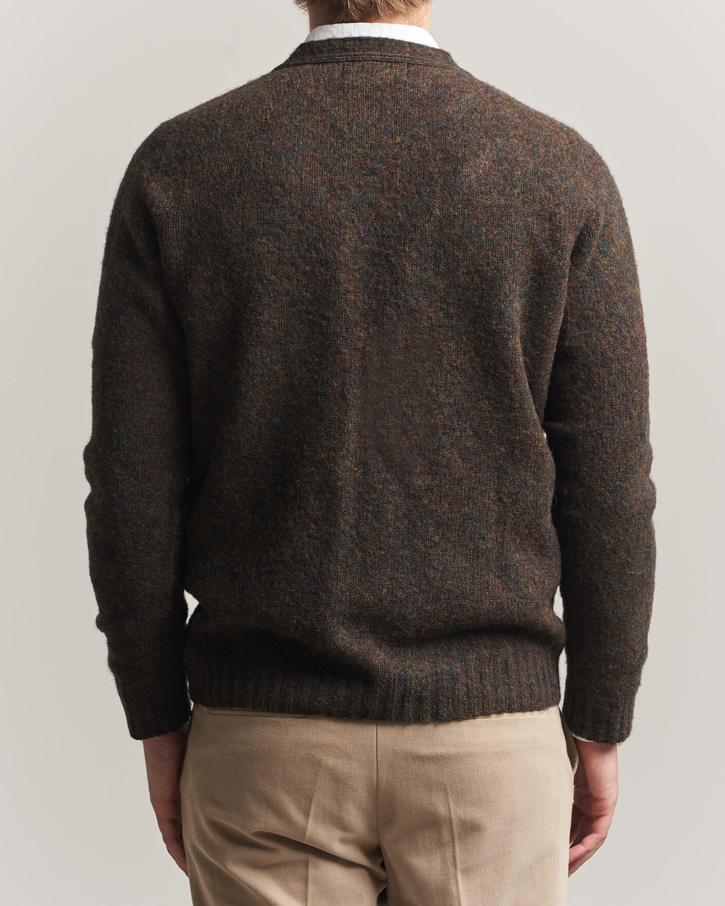Mies | Puserot | Harley Of Scotland | Brushed Supersoft Lambswool Cardigan Carob