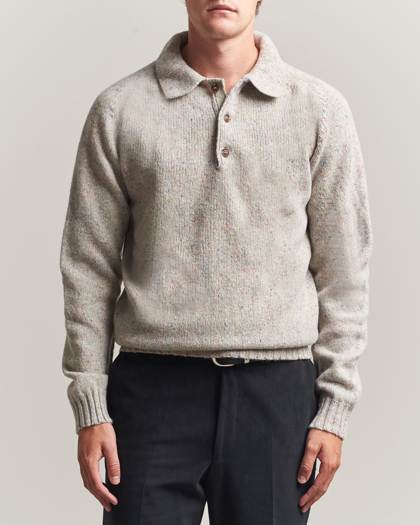 Mies | Puserot | Harley Of Scotland | Donegal Wool Polo Machair