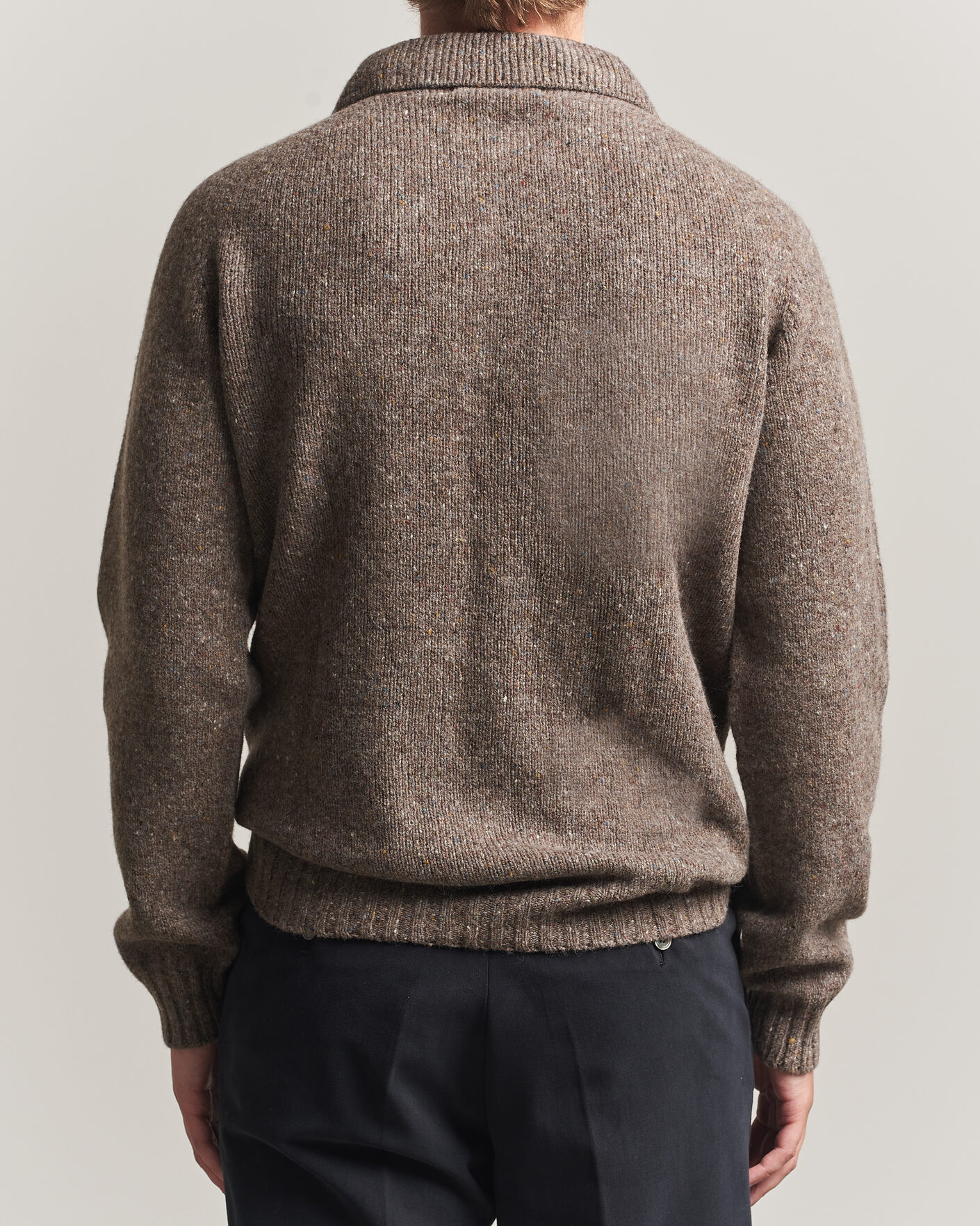 Mies | Puserot | Harley Of Scotland | Donegal Wool Polo Brown