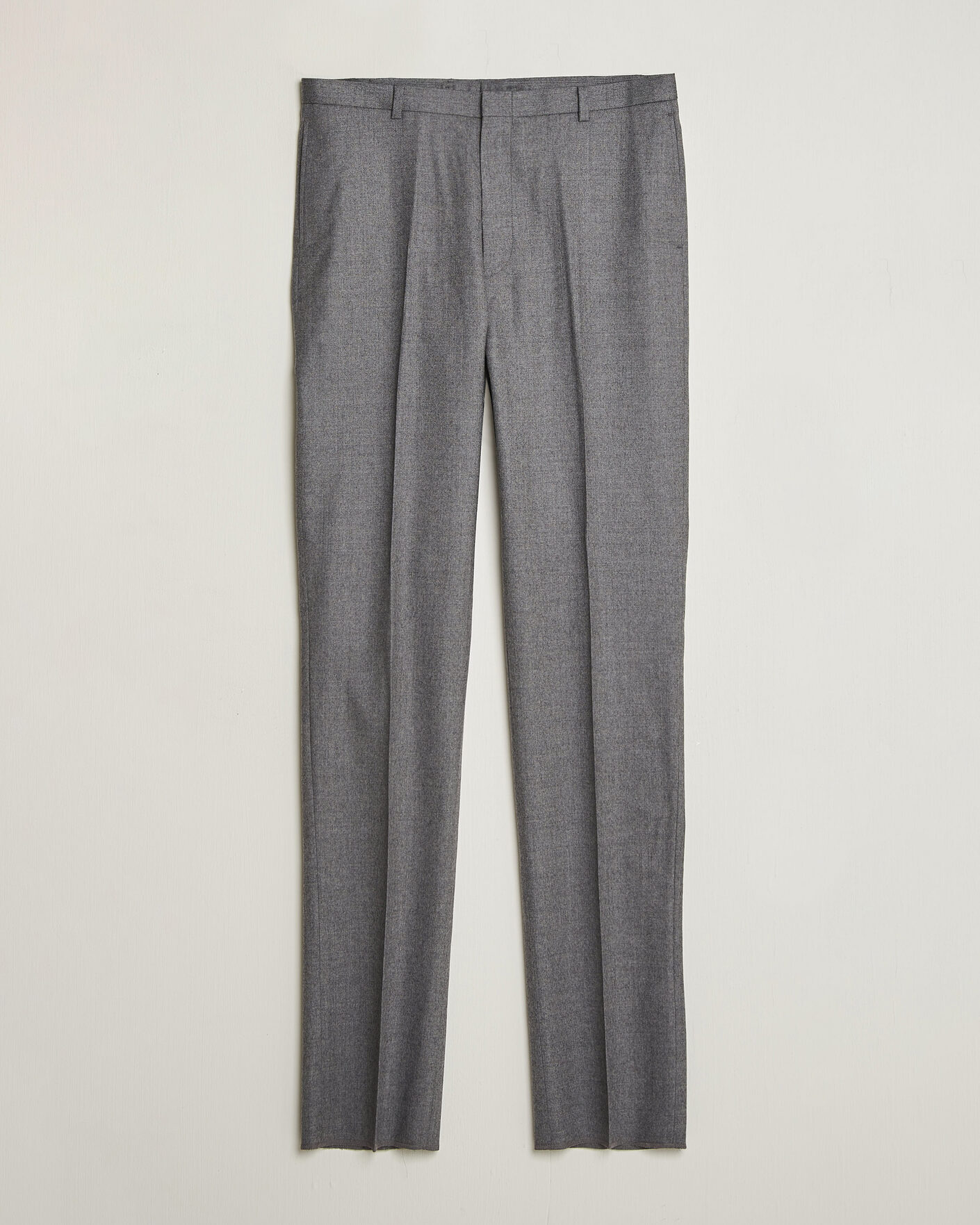 Mies | Housut | Kamakura Shirts | Saxony Wool Ivy Trousers Mid Gray