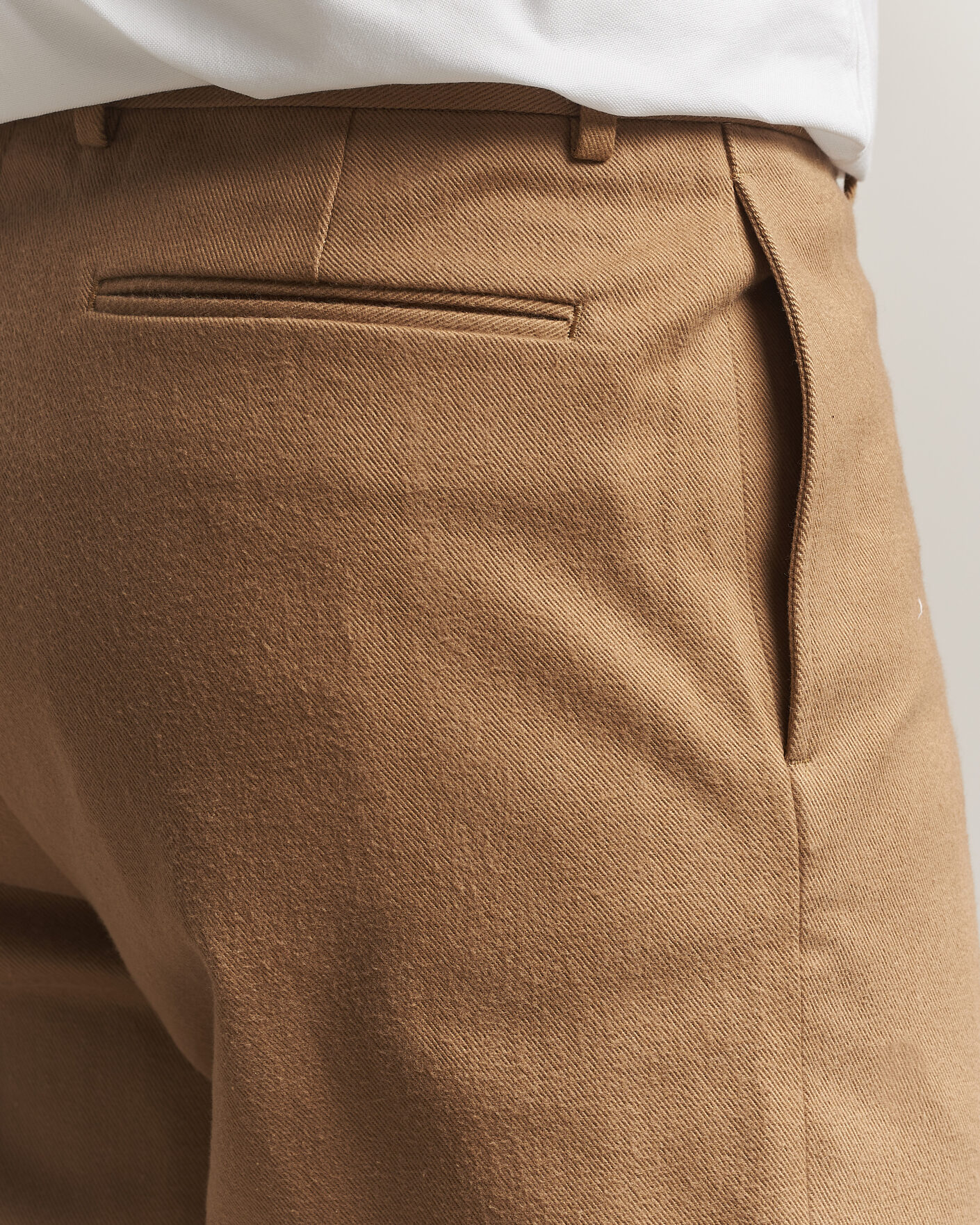 Mies | Housut | Kamakura Shirts | Brushed Cotton Twill Ivy Trousers Beige
