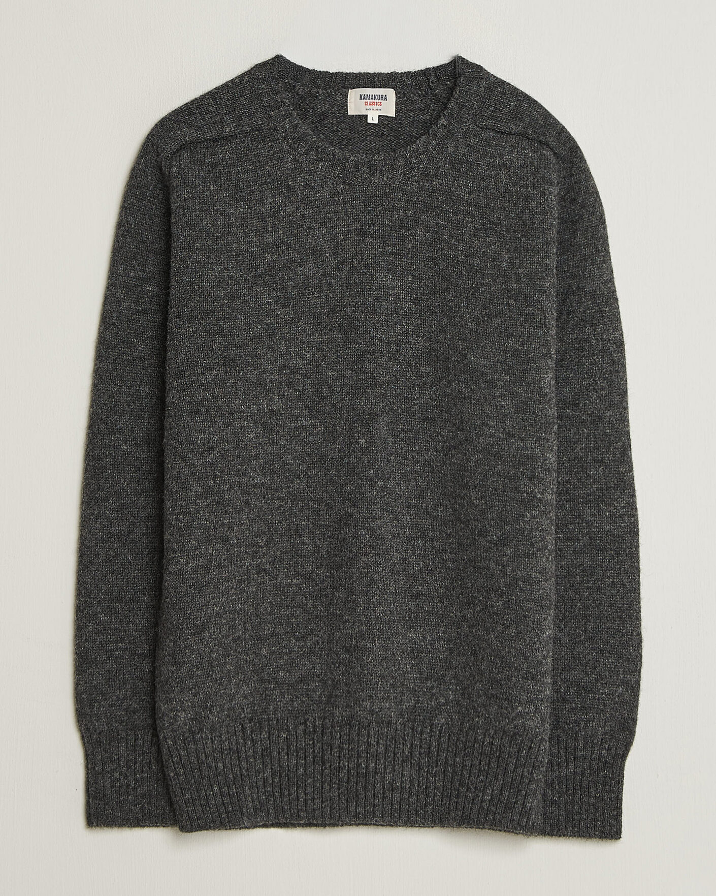 Mies | Puserot | Kamakura Shirts | 5 Gauge Shetland Sweater Gray