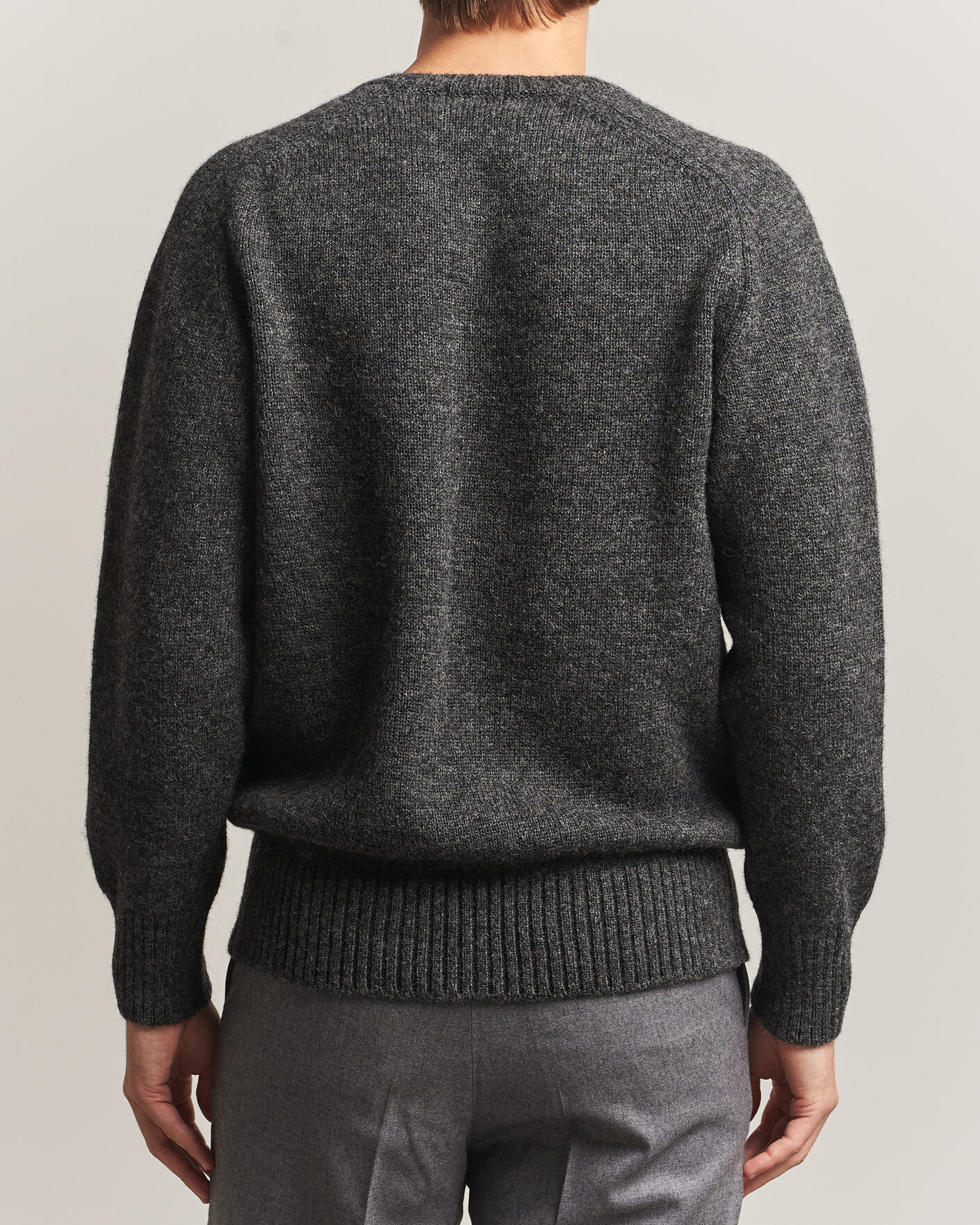 Mies | Puserot | Kamakura Shirts | 5 Gauge Shetland Sweater Gray