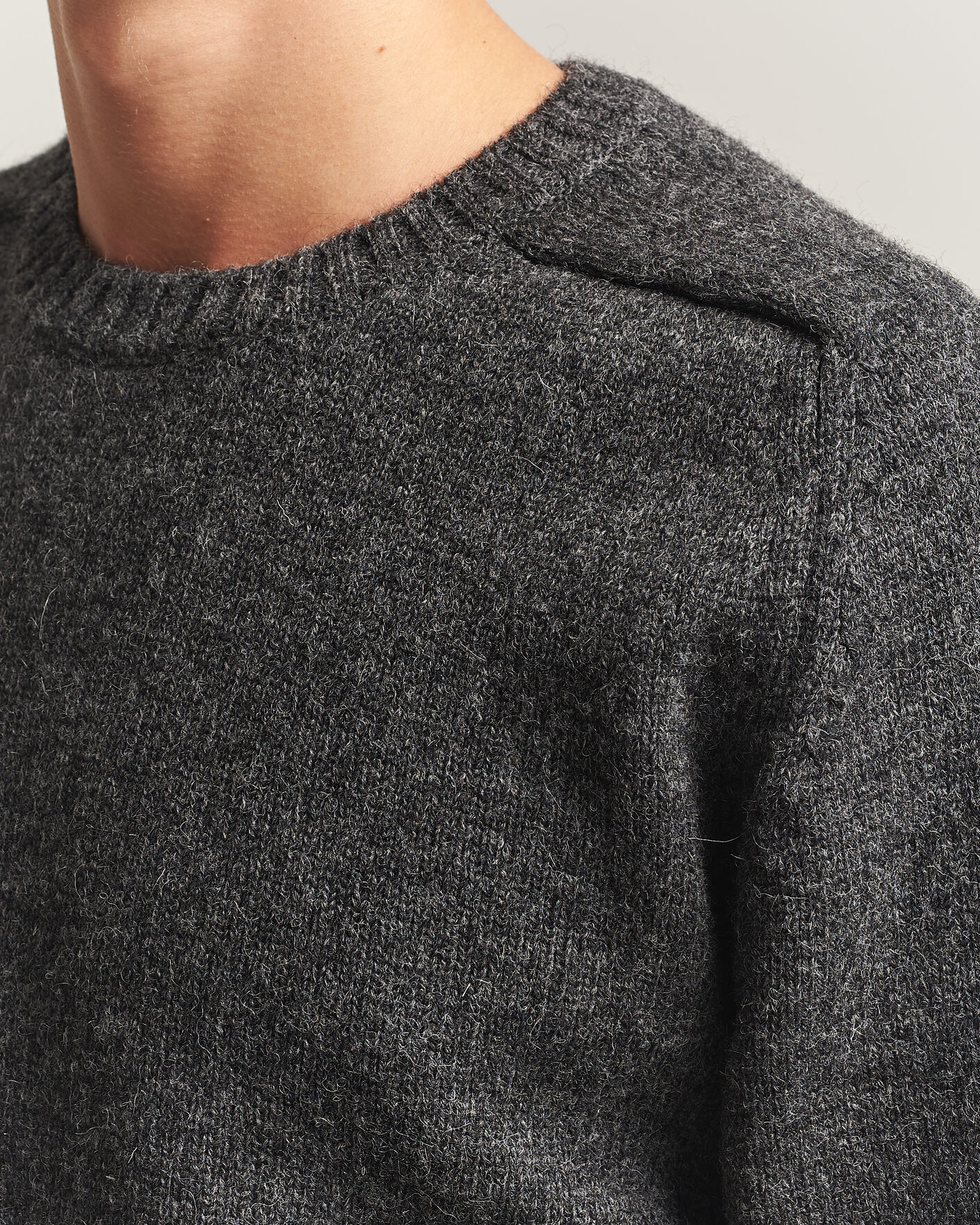 Mies | Puserot | Kamakura Shirts | 5 Gauge Shetland Sweater Gray