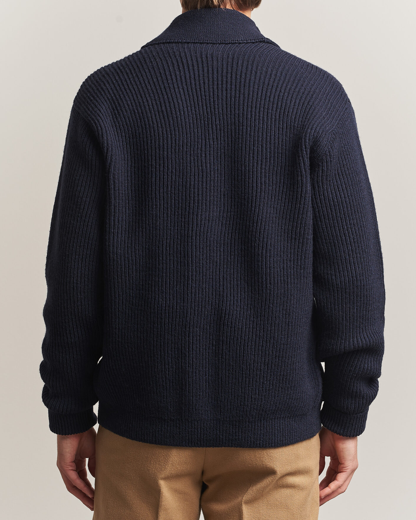 Mies | Puserot | Kamakura Shirts | McQueen Shawl Collar Cardigan Navy