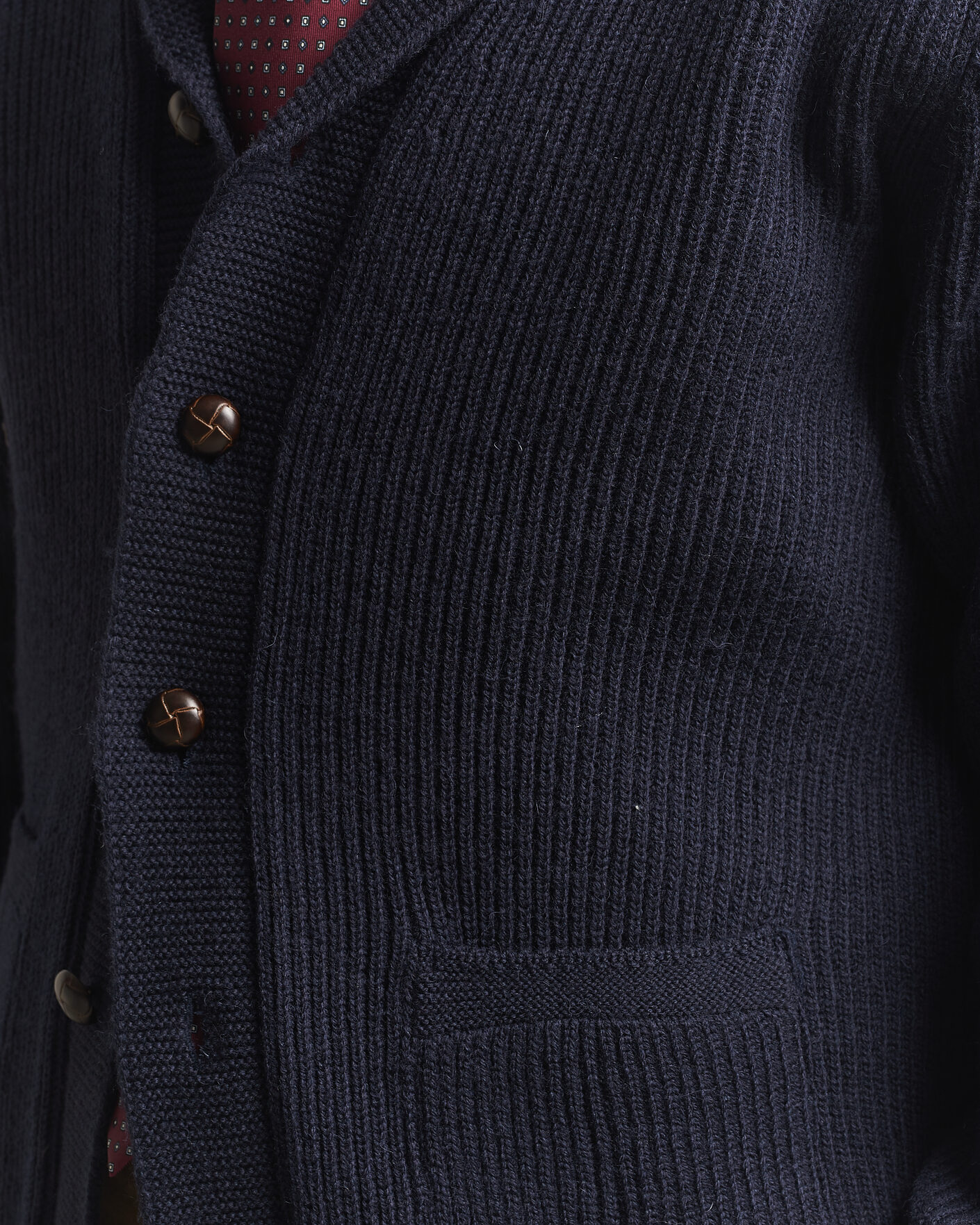 Mies | Puserot | Kamakura Shirts | McQueen Shawl Collar Cardigan Navy