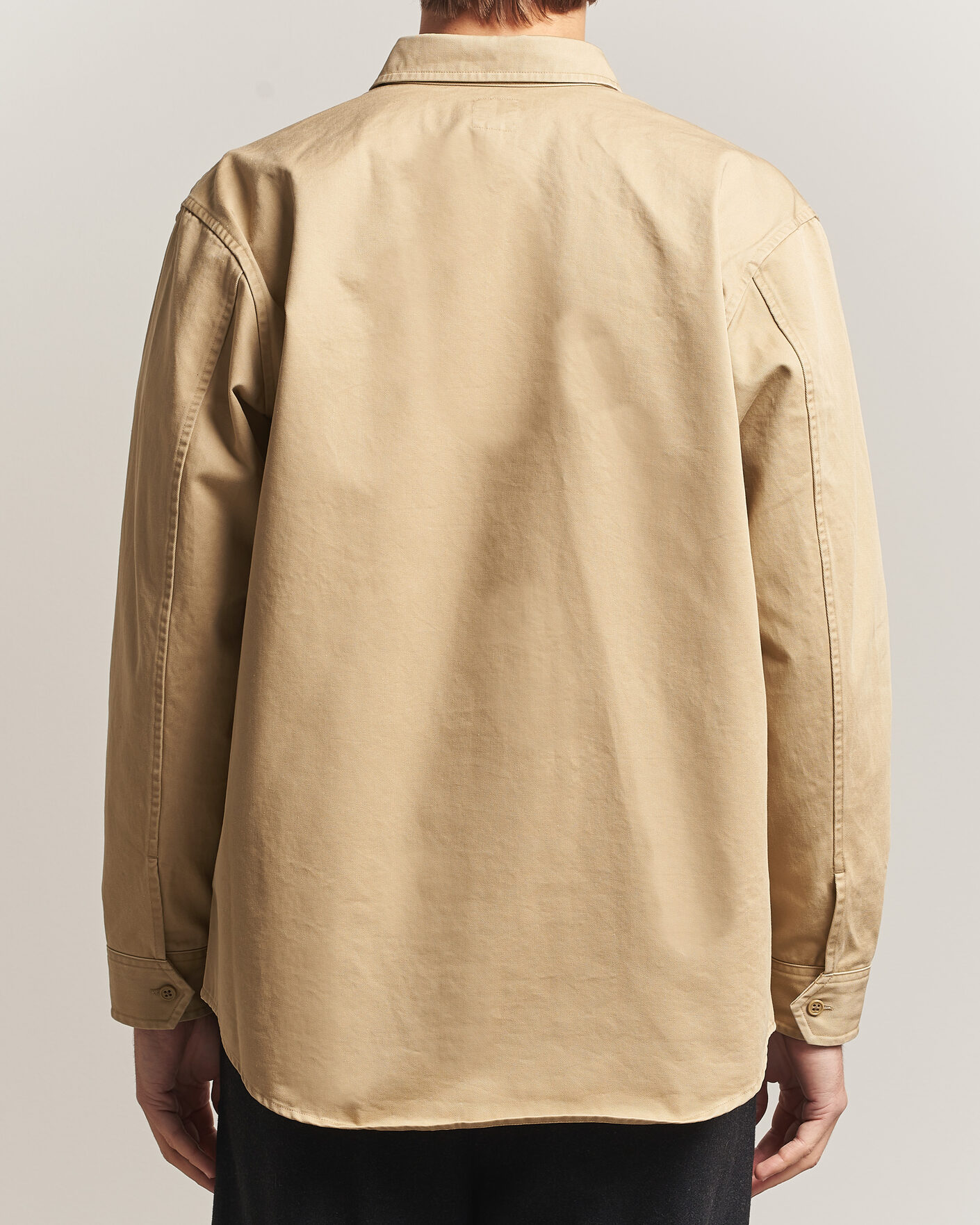 Mies | Kauluspaidat | Kamakura Shirts | Cotton Twill CPO Overshirt Beige