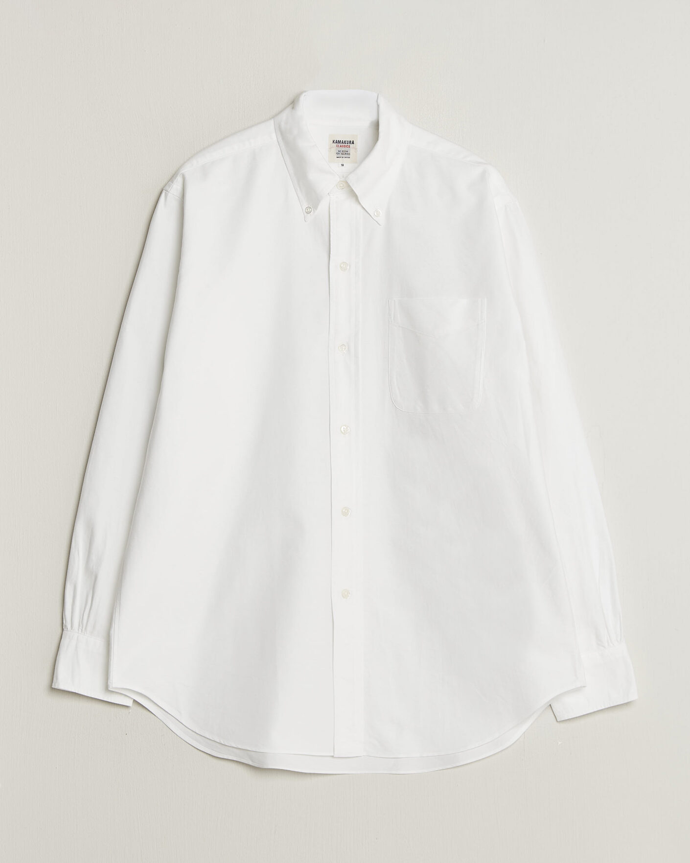 Mies | Kauluspaidat | Kamakura Shirts | Ametora Japanese Oxford BD Shirt White