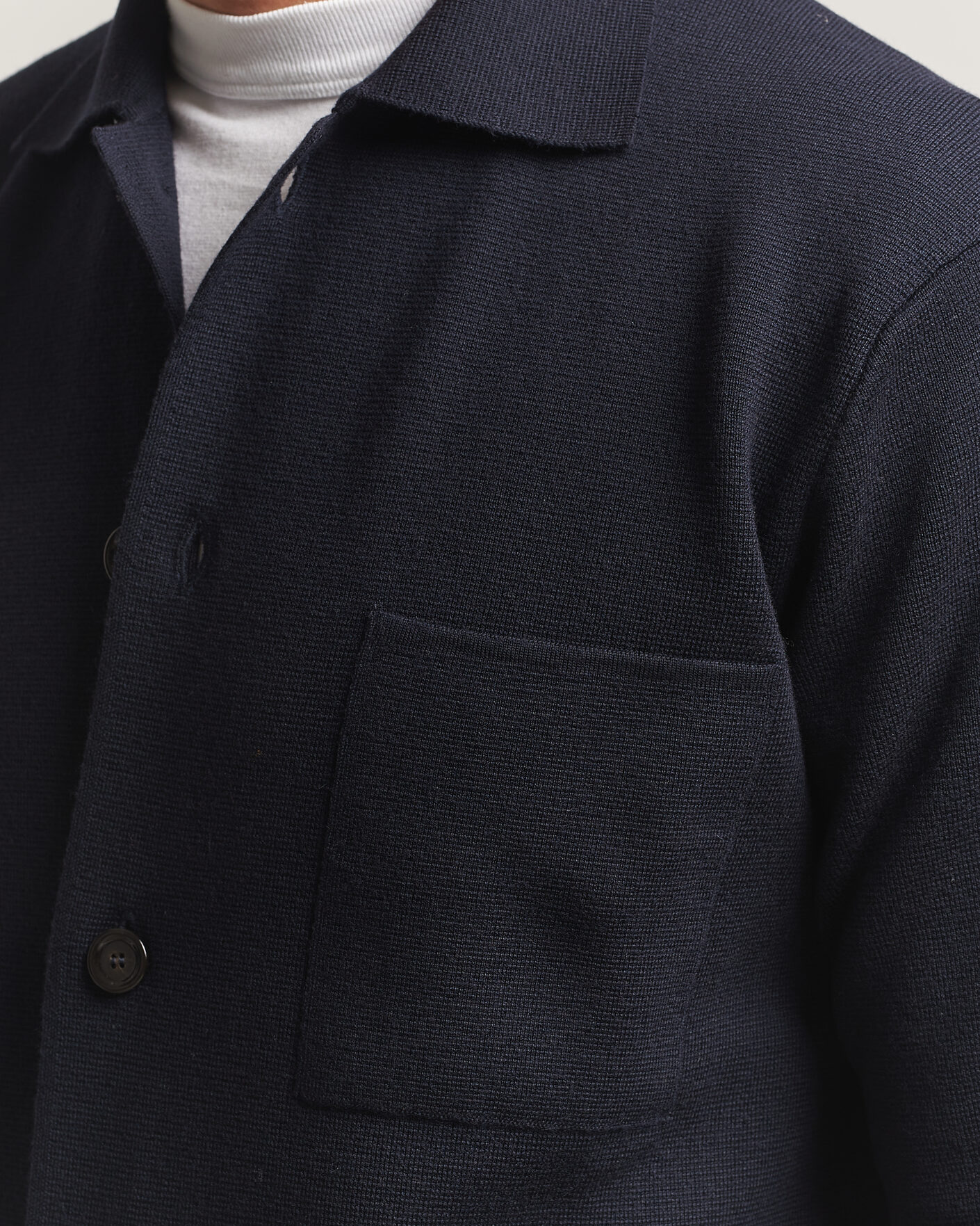 Mies | Kauluspaidat | Lardini | Knitted Pocket Overshirt Navy
