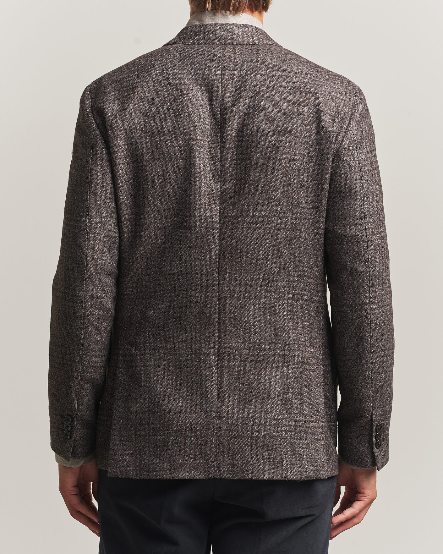 Mies | Pikkutakit | Lardini | Wool Structure Checked Blazer Brown
