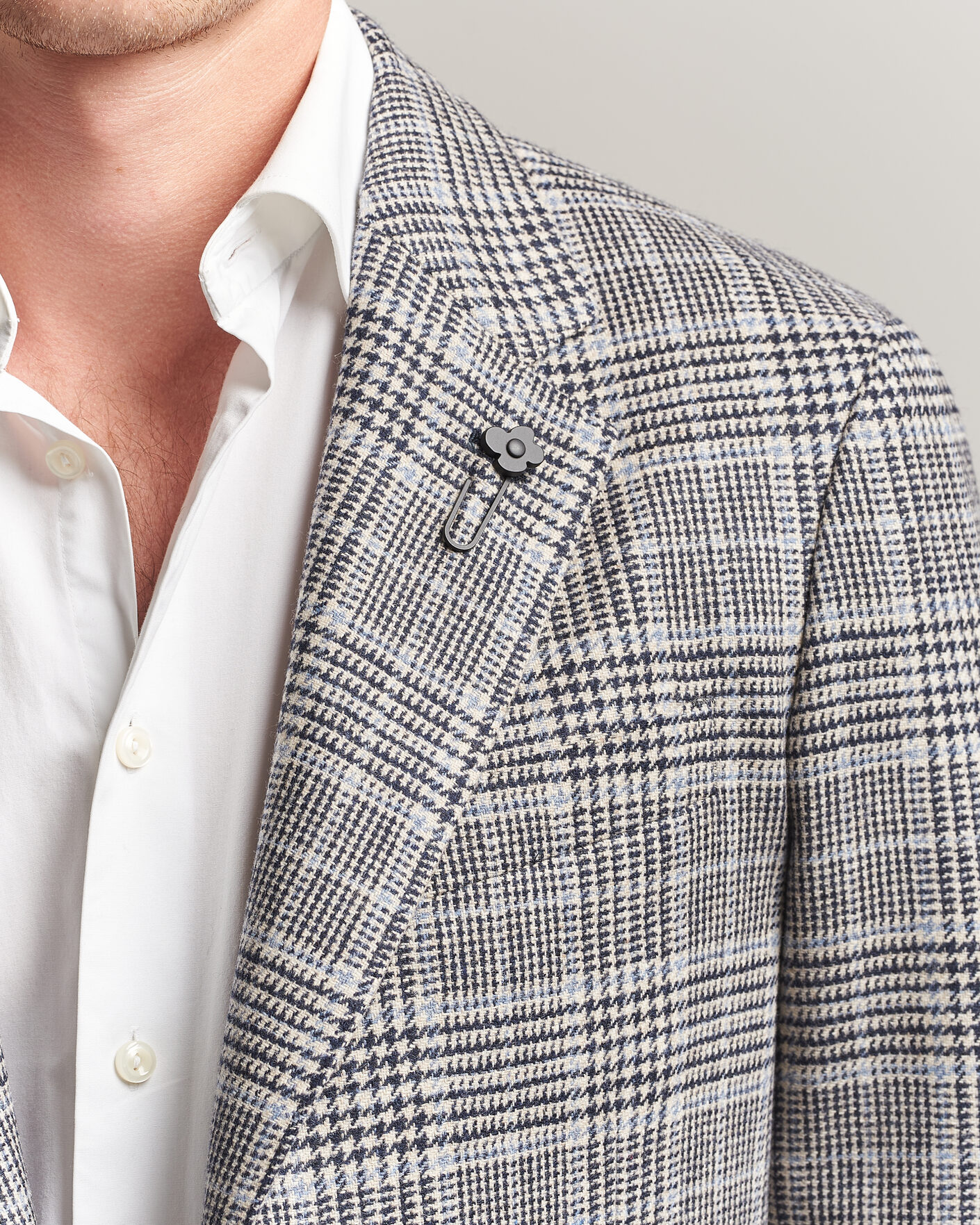 Mies | Pikkutakit | Lardini | Wool/Cashmere Houndstooth Blazer Blue