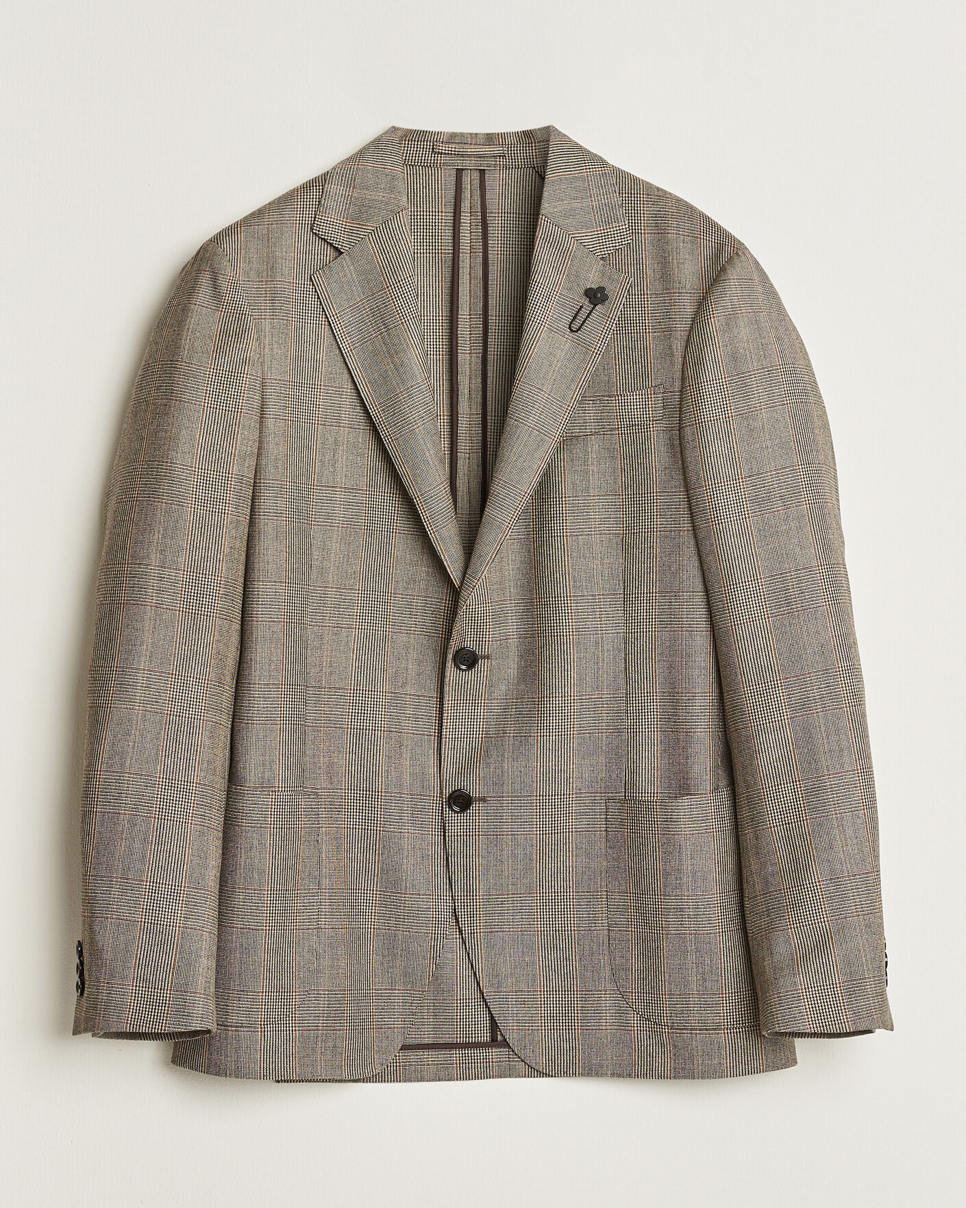 Mies | Pikkutakit | Lardini | Wool Prince of Wales Check Blazer Brown