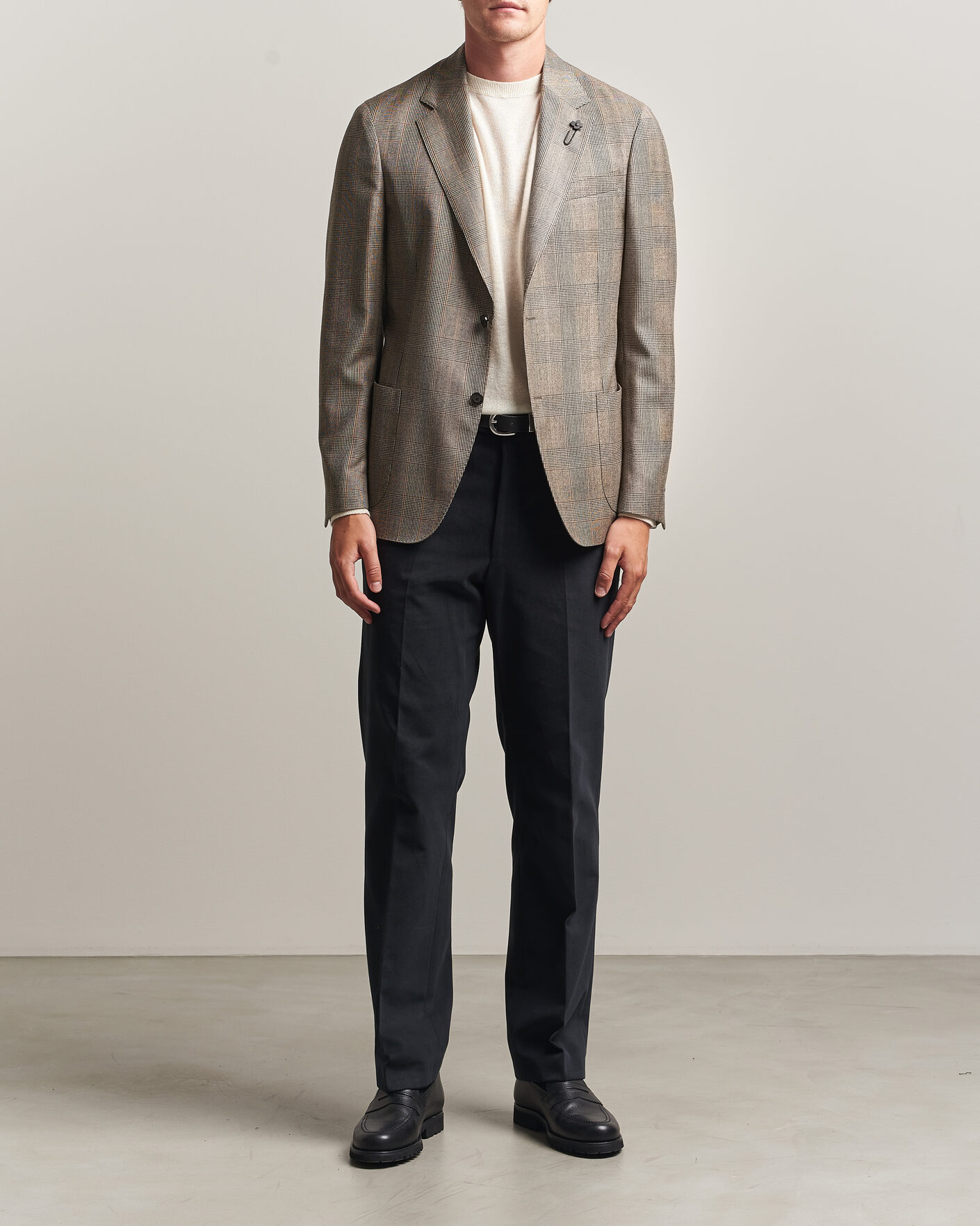 Mies | Pikkutakit | Lardini | Wool Prince of Wales Check Blazer Brown