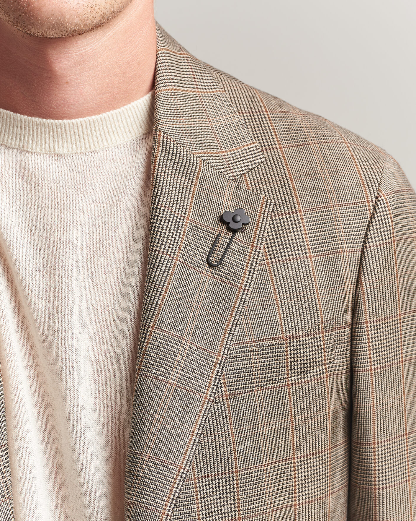 Mies | Pikkutakit | Lardini | Wool Prince of Wales Check Blazer Brown