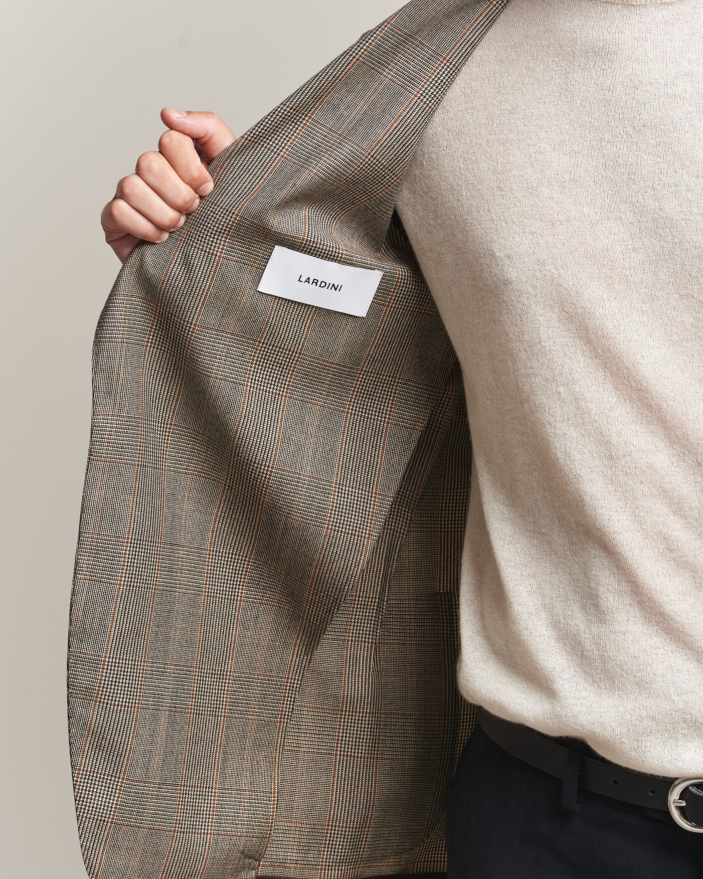 Mies | Pikkutakit | Lardini | Wool Prince of Wales Check Blazer Brown
