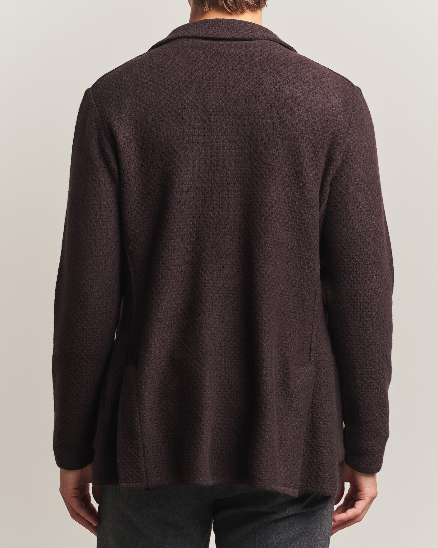 Mies | Pikkutakit | Lardini | Knitted Structure Wool/Cashmere Blazer Brown