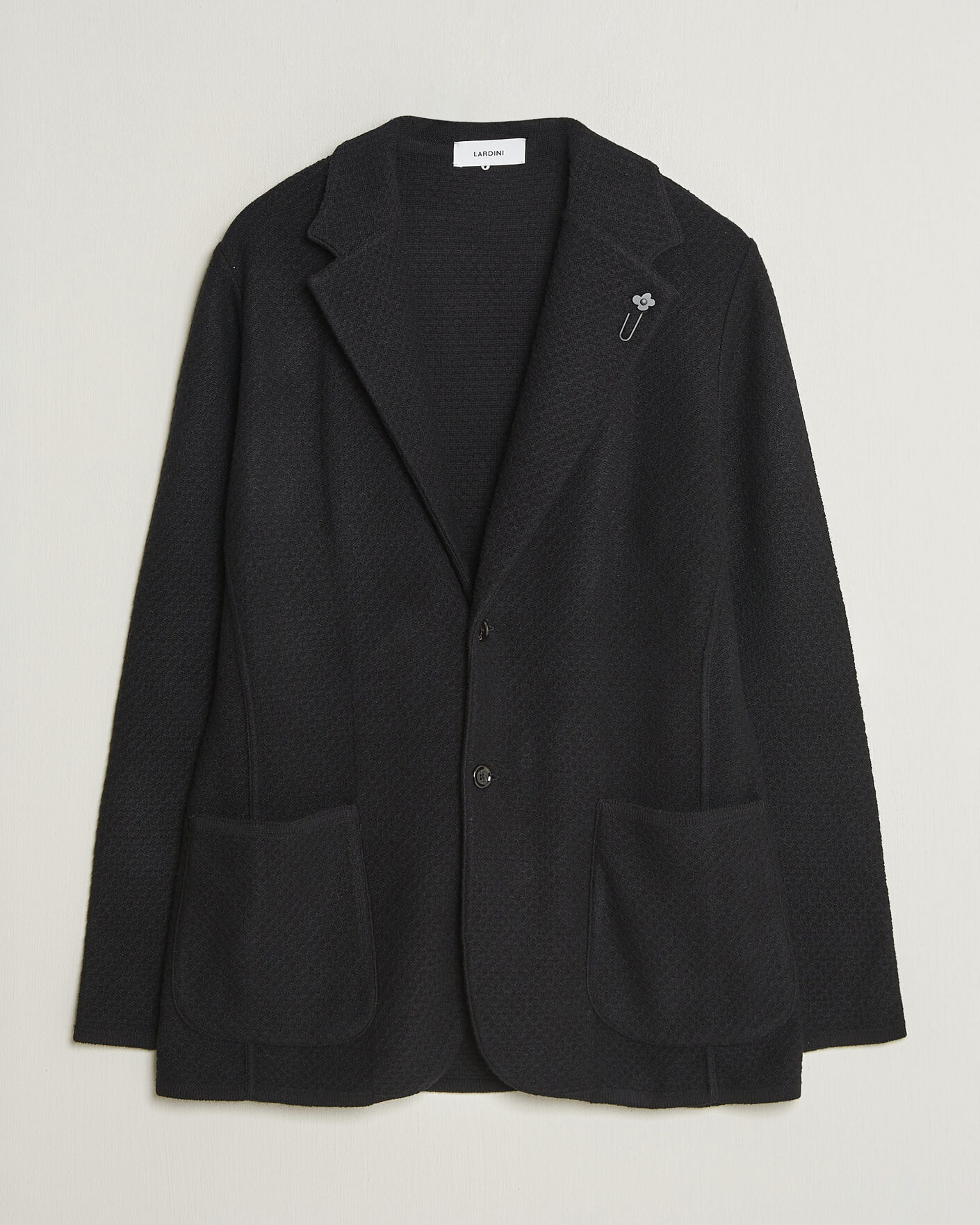 Mies | Pikkutakit | Lardini | Knitted Structure Wool/Cashmere Blazer Black