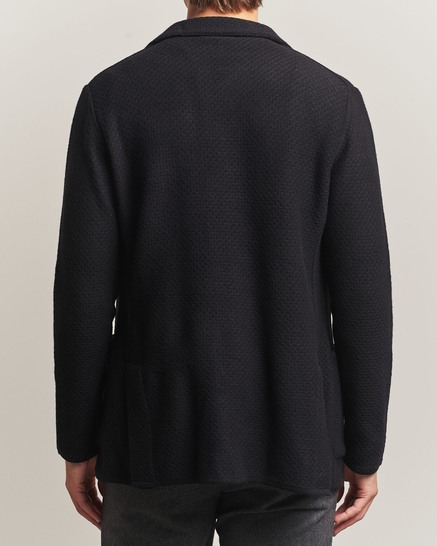 Mies | Pikkutakit | Lardini | Knitted Structure Wool/Cashmere Blazer Black