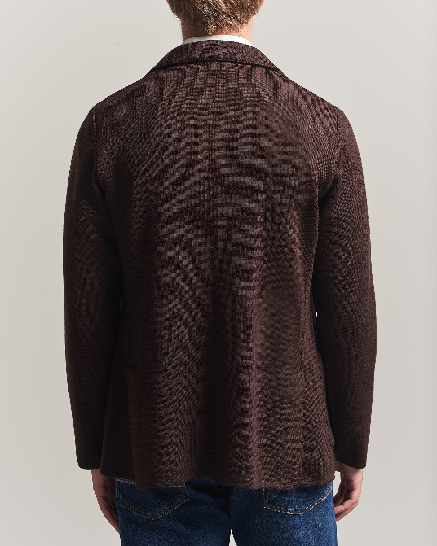 Mies | Pikkutakit | Lardini | Knitted Wool Blazer Brown