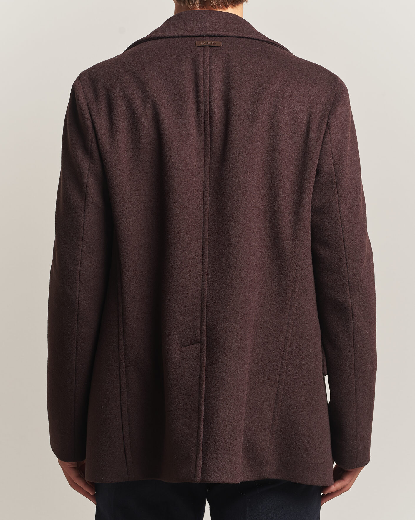 Mies | Takit | Lardini | Wool Peacoat Brown