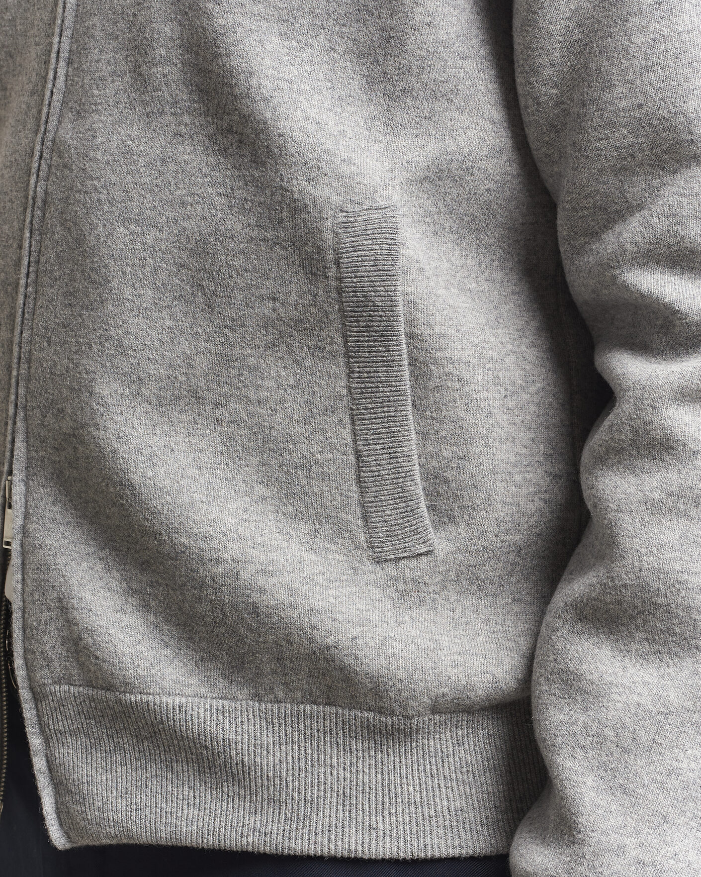 Mies | Takit | Lardini | Knitted Wool Bomber Jacket Grey
