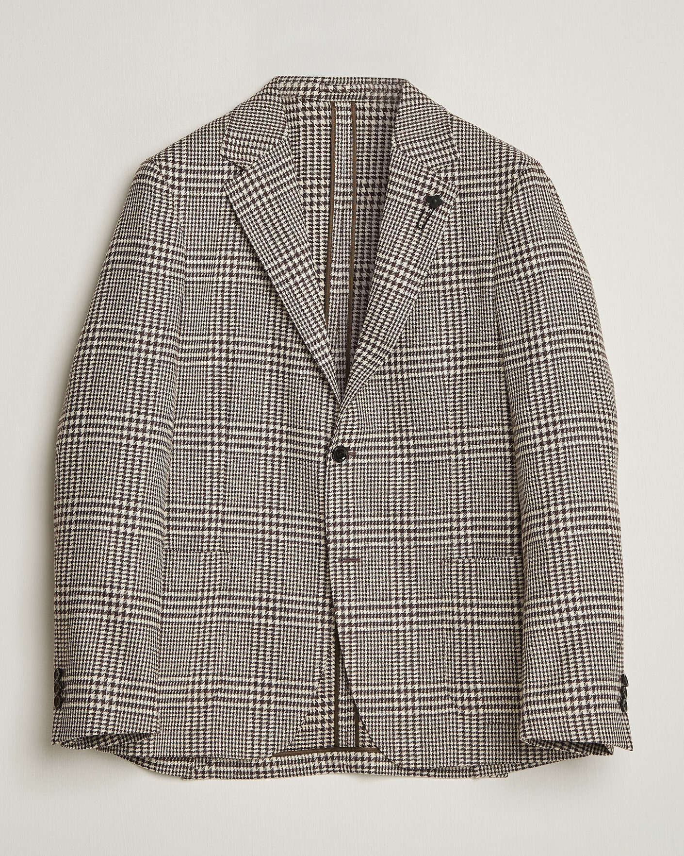 Mies | Pikkutakit | Lardini | Wool/Cashmere Checked Blazer Brown