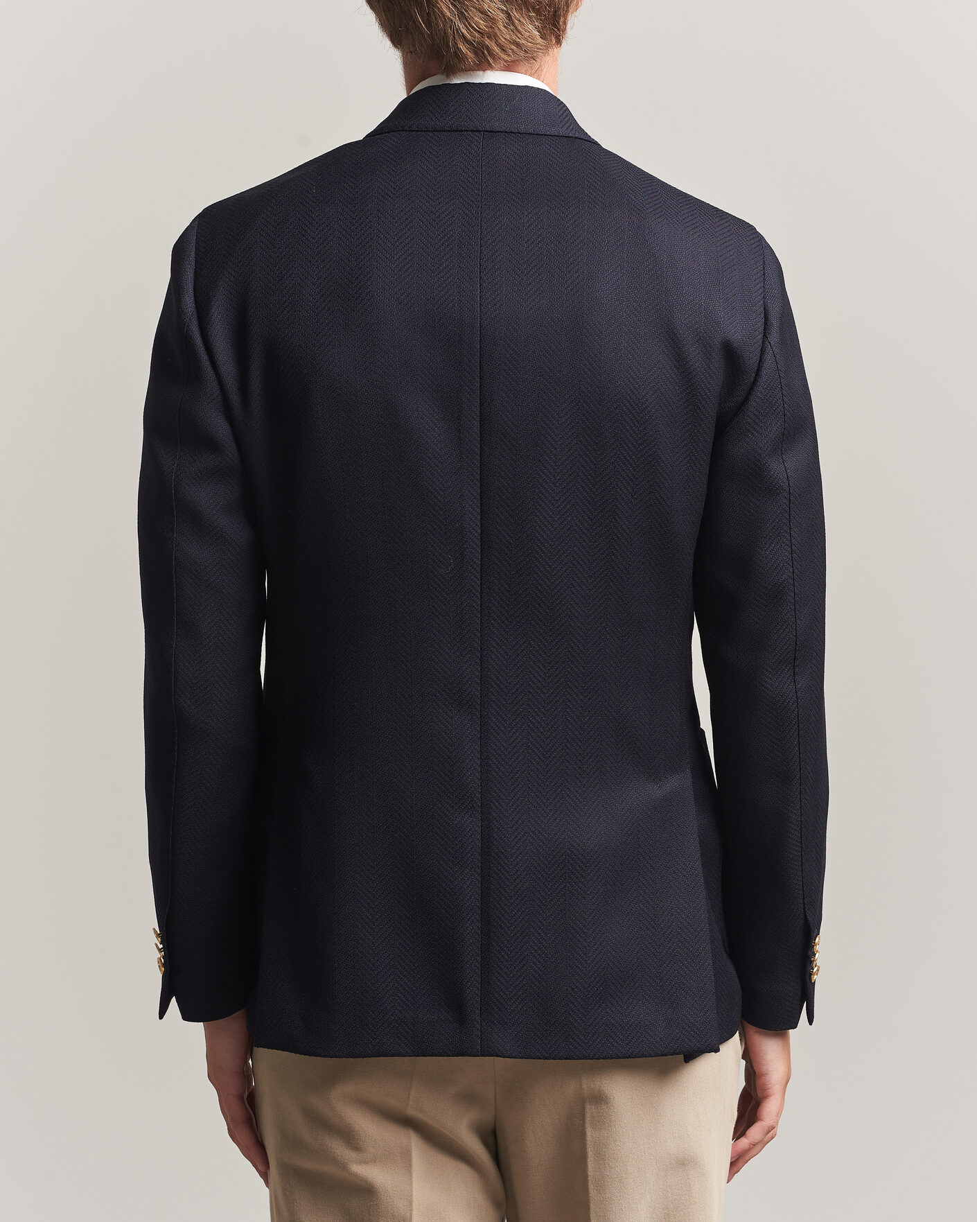 Mies | Pikkutakit | Lardini | Double Breasted Herringbone Wool Blazer Navy