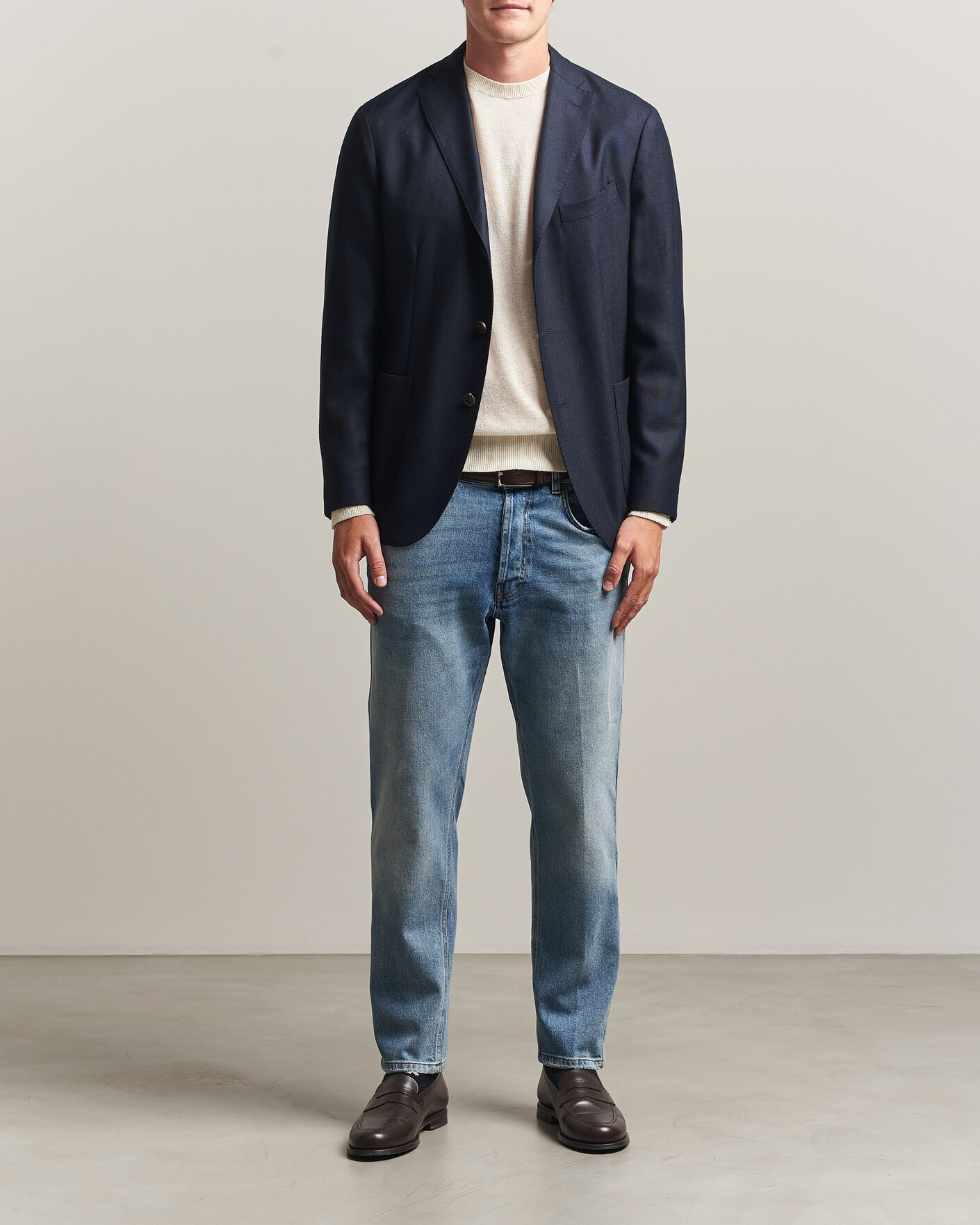 Mies | Farkut | Lardini | Cotton Denim Blue