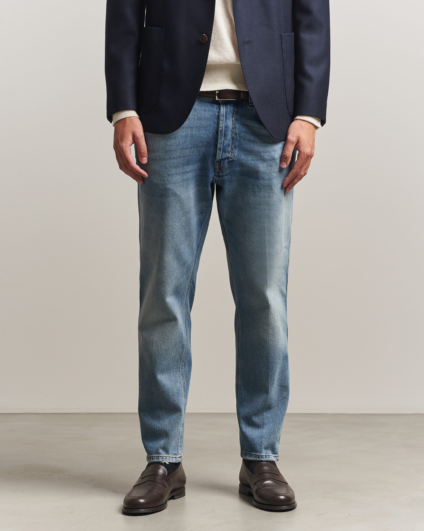 Mies | Farkut | Lardini | Cotton Denim Blue