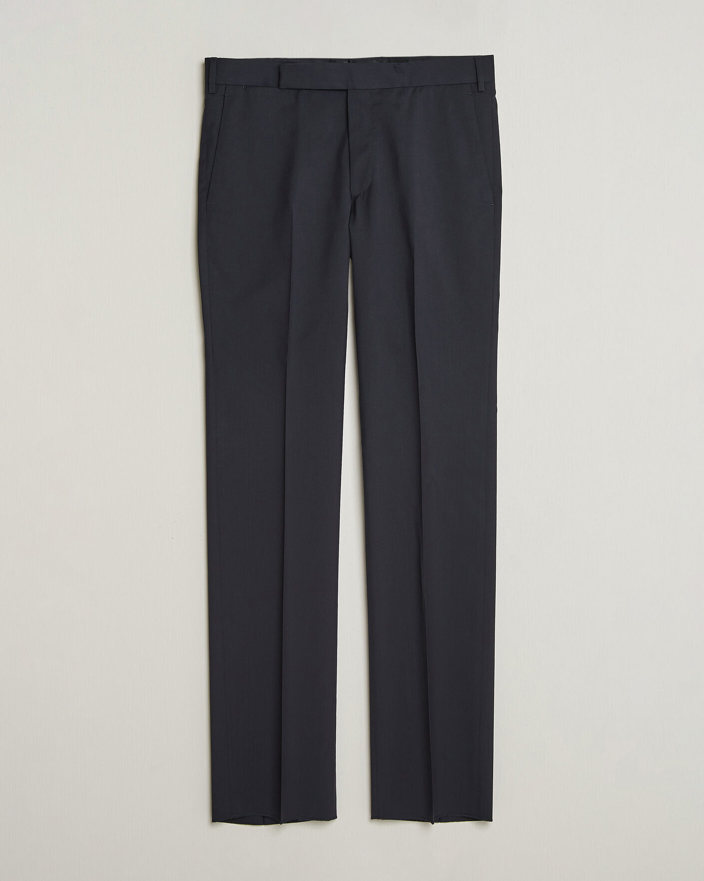 Mies | Housut | Lardini | Straight Fit Wool Trousers Navy