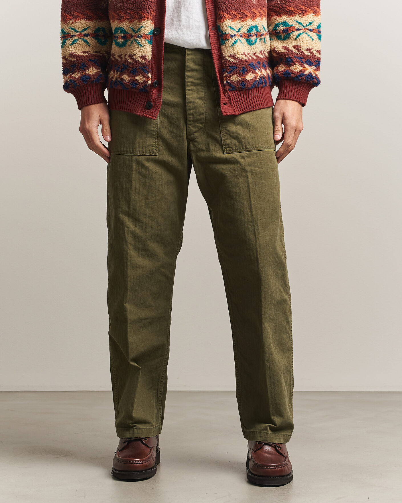 Mies | Housut | orSlow | Vintage Fit Herringbone Fatigue Pants Army Green