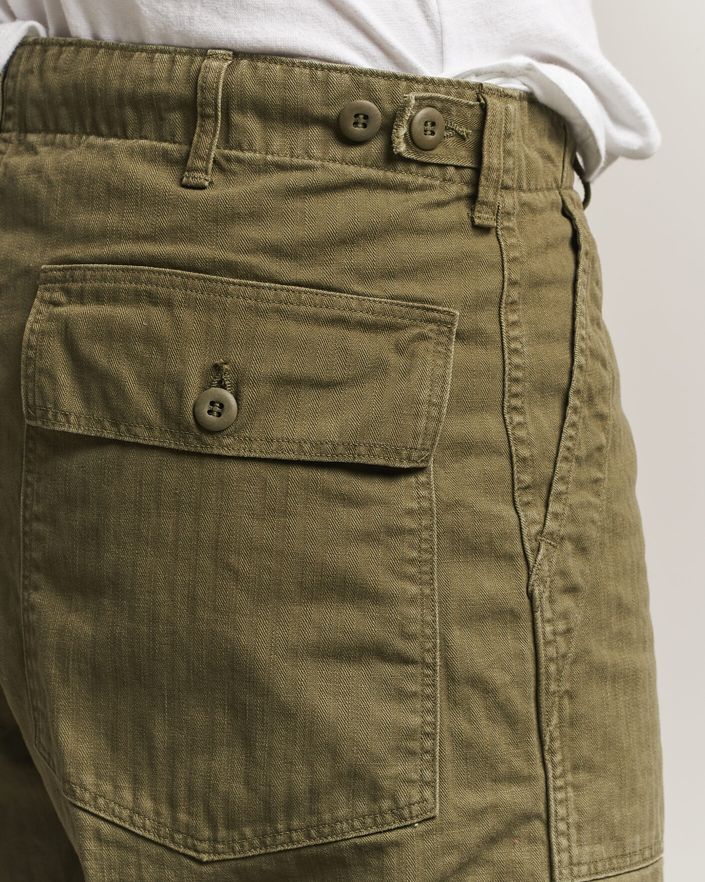 Mies | Housut | orSlow | Vintage Fit Herringbone Fatigue Pants Army Green