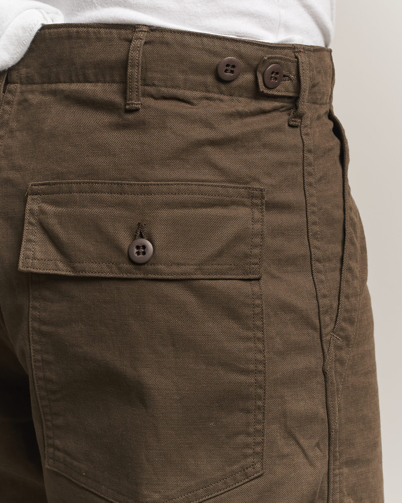 Mies | Housut | orSlow | Regular Fit Original Sateen Fatigue Pants Coffee Brown