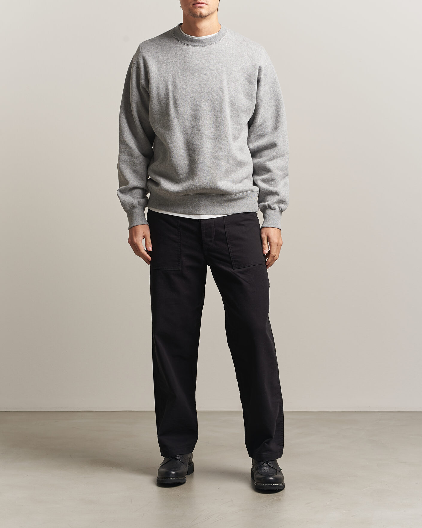 Mies | Housut | orSlow | Regular Fit Original Sateen Fatigue Pants Black