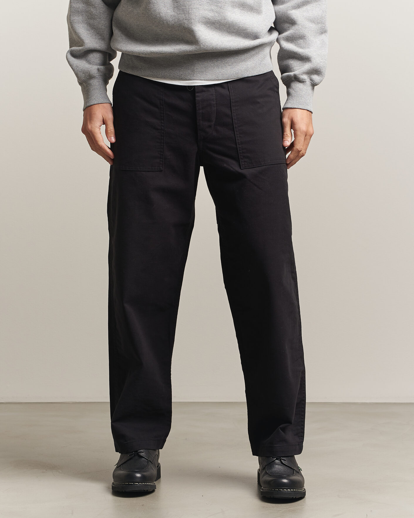 Mies | Housut | orSlow | Regular Fit Original Sateen Fatigue Pants Black