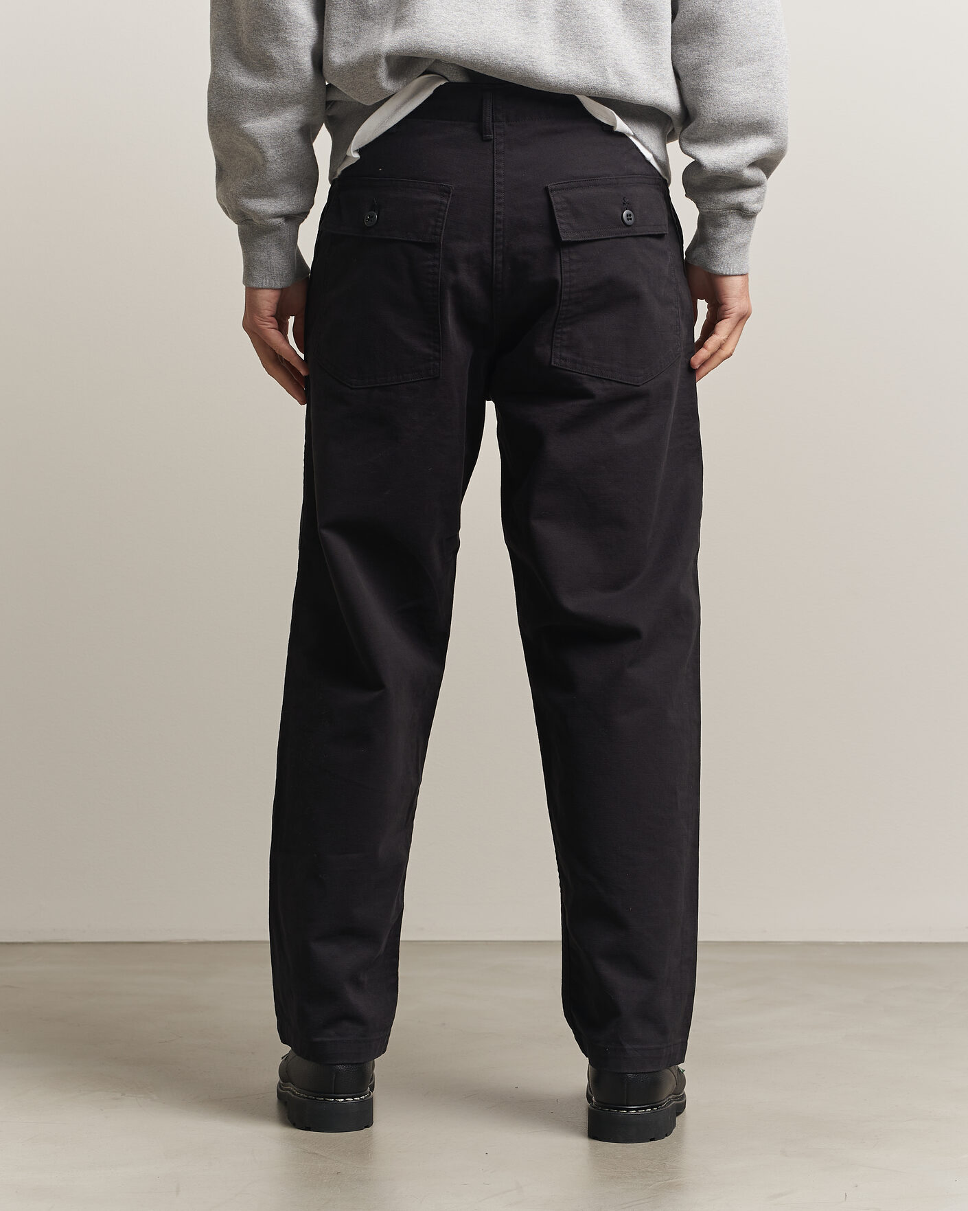 Mies | Housut | orSlow | Regular Fit Original Sateen Fatigue Pants Black
