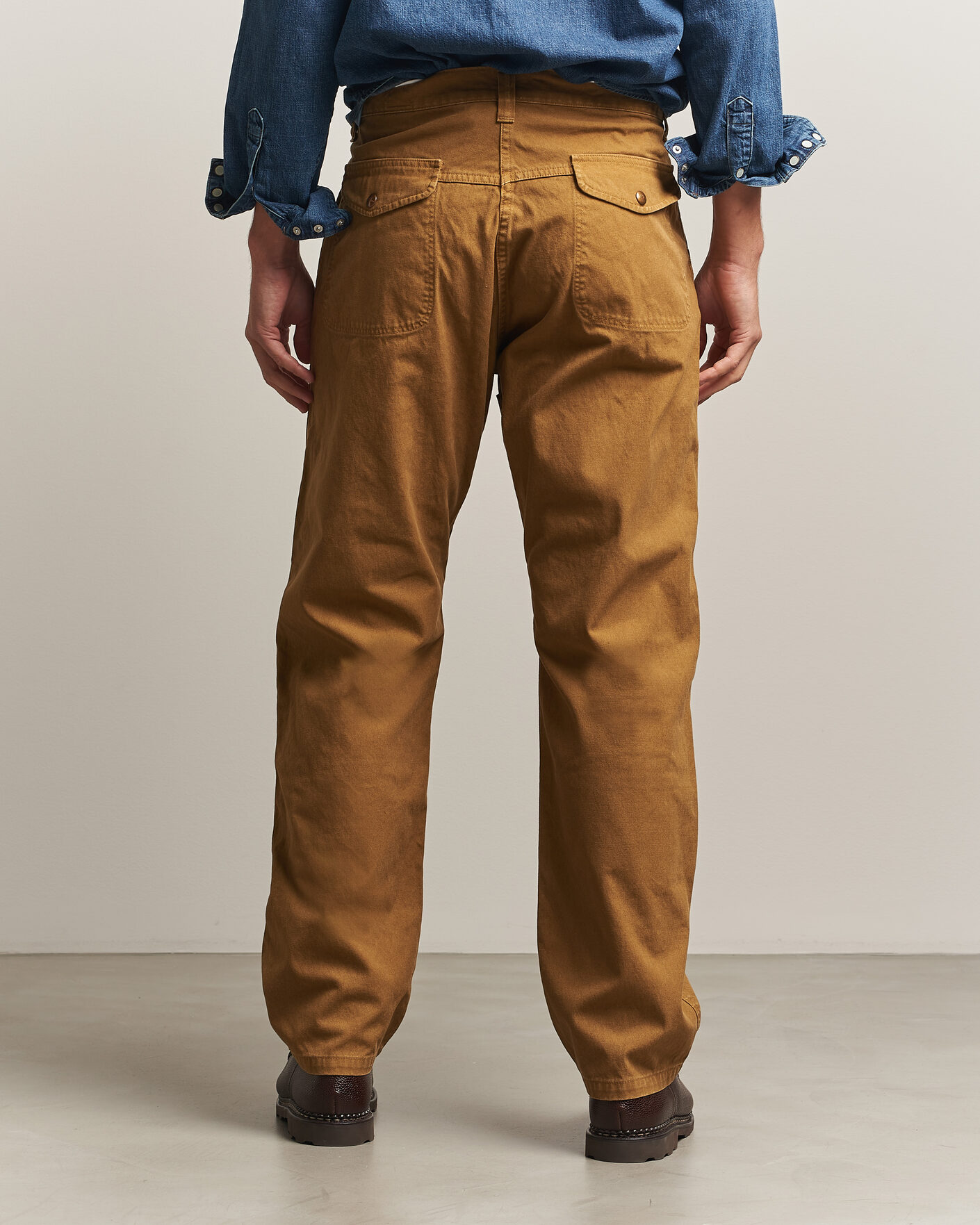 Mies | Housut | orSlow | Double Knee Work Trousers Brown