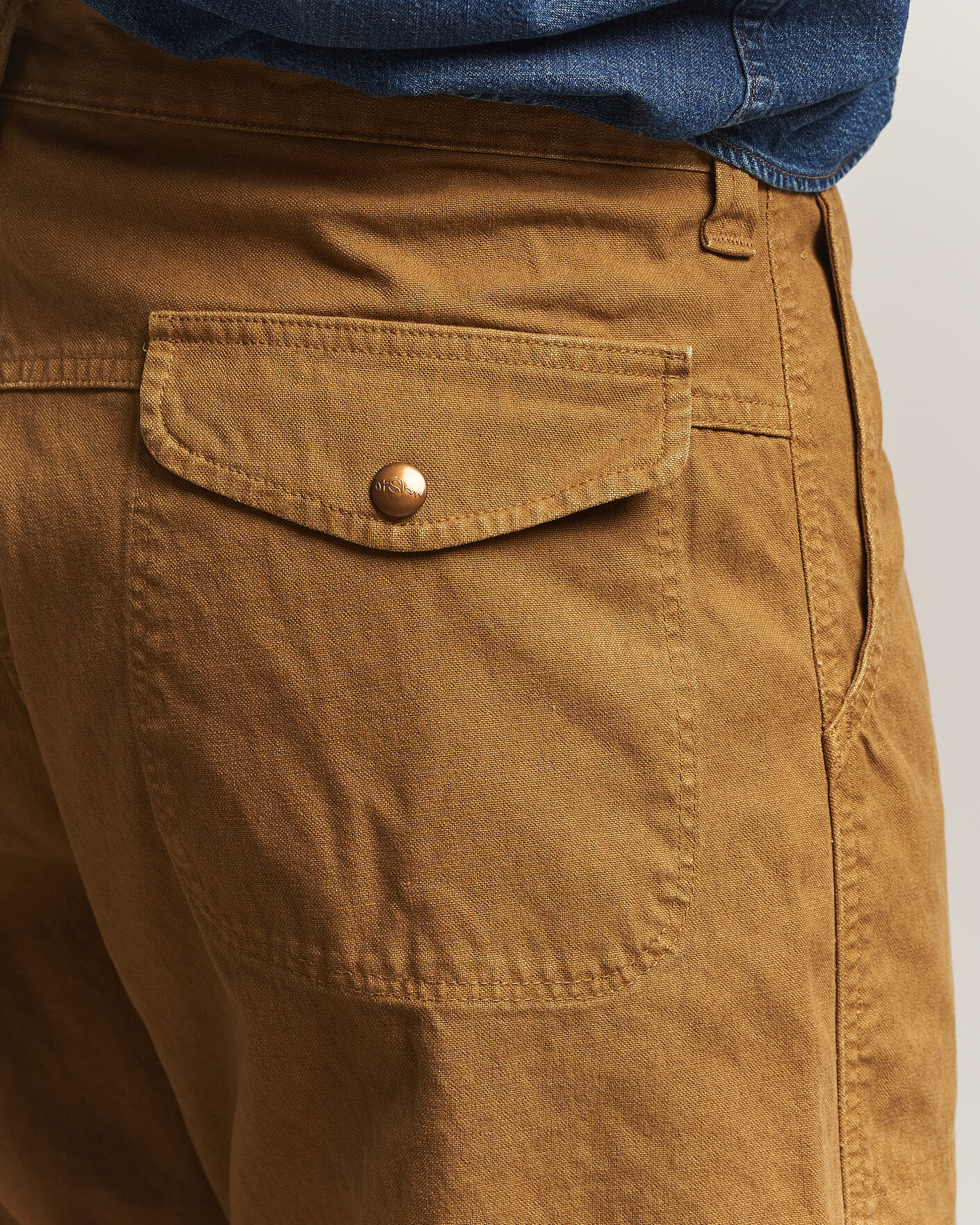 Mies | Housut | orSlow | Double Knee Work Trousers Brown