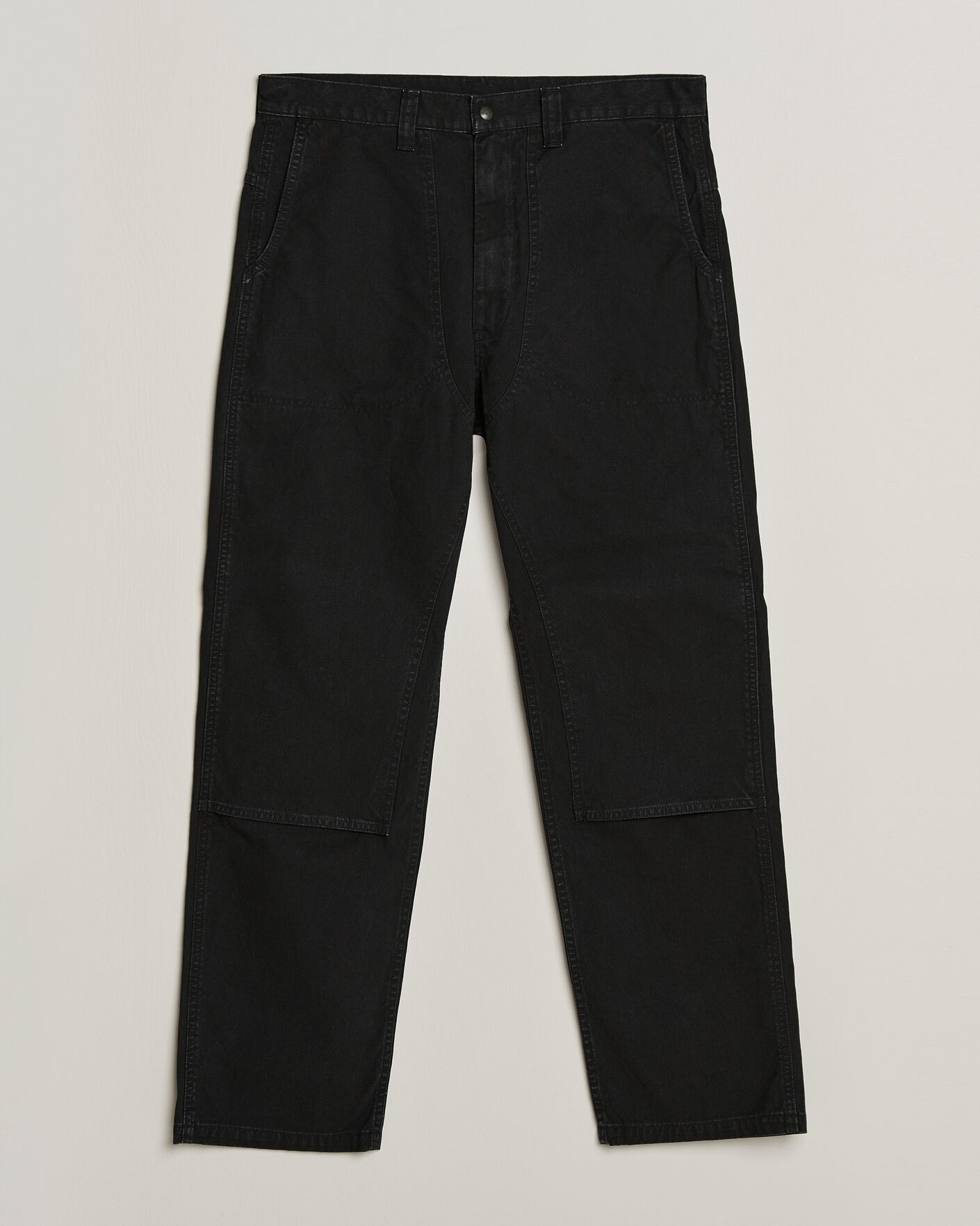 Mies | Housut | orSlow | Double Knee Work Trousers Black