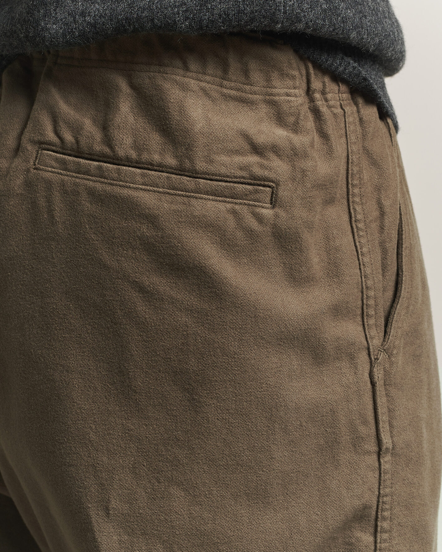 Mies | Housut | orSlow | Wide Fit New Yorker Brushed Trousers Moss Gray