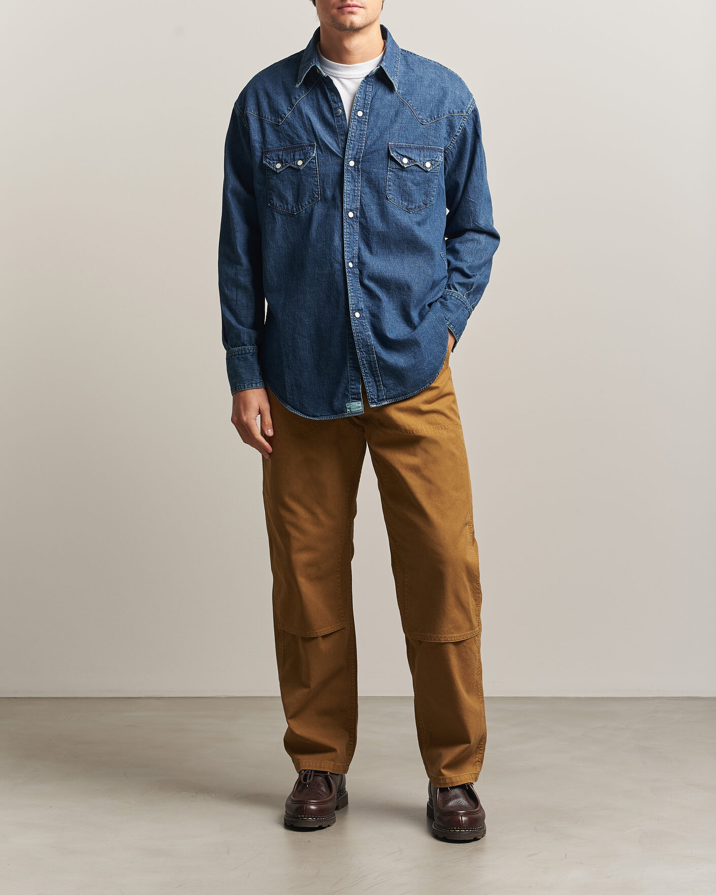 Mies | Kauluspaidat | orSlow | Denim Western Shirt Vintage Indigo