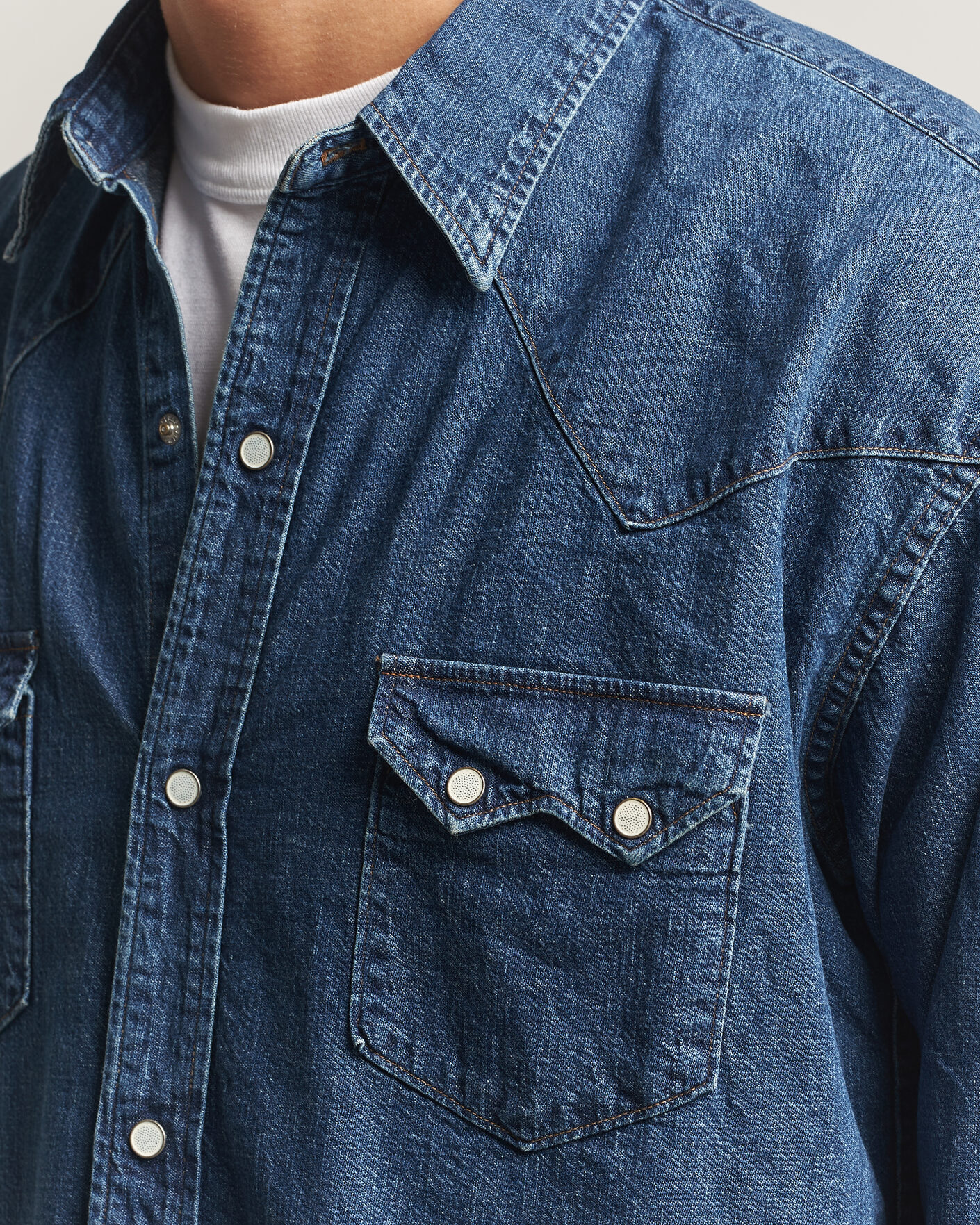 Mies | Kauluspaidat | orSlow | Denim Western Shirt Vintage Indigo